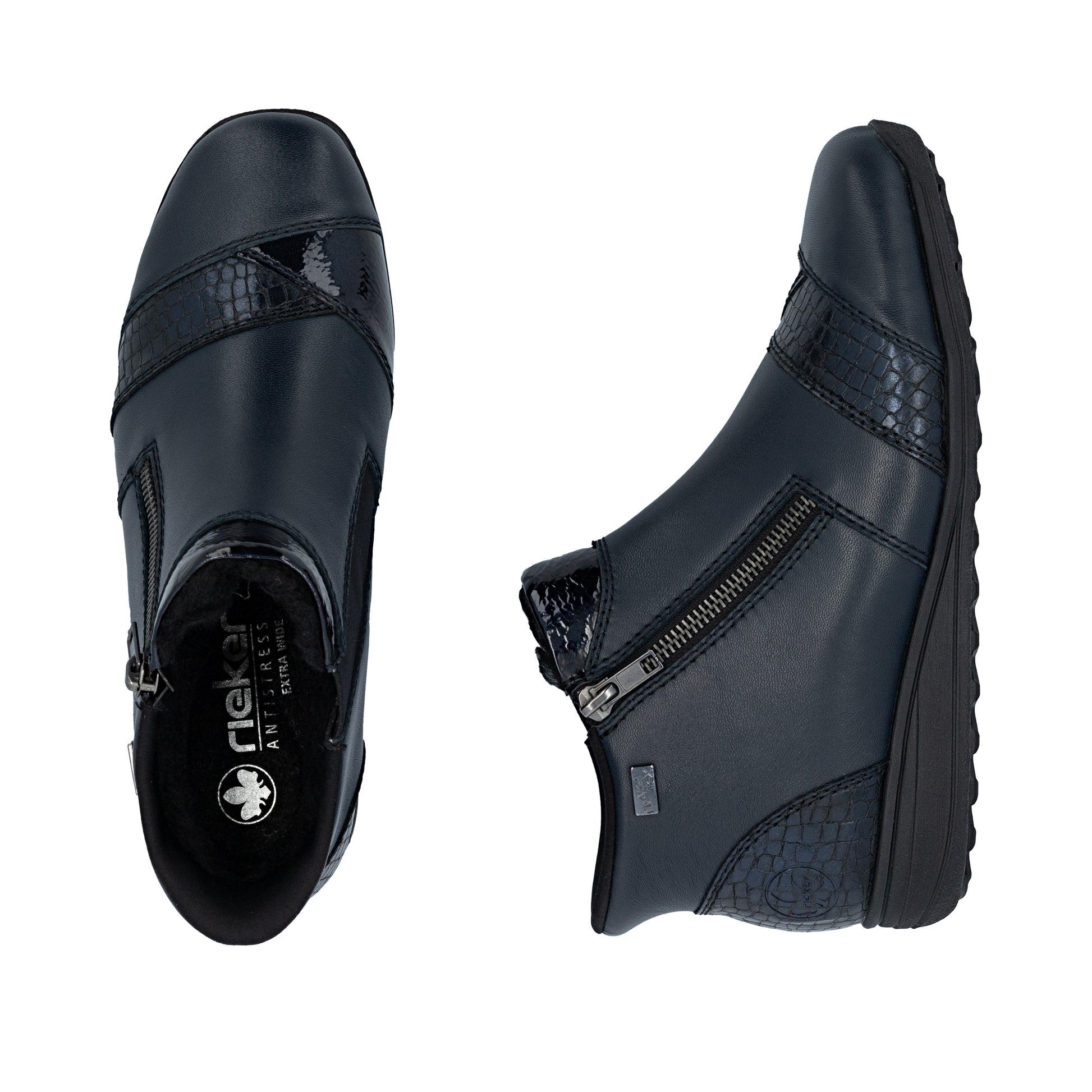 Blue Zip Boots for Women | Rieker 47254-14