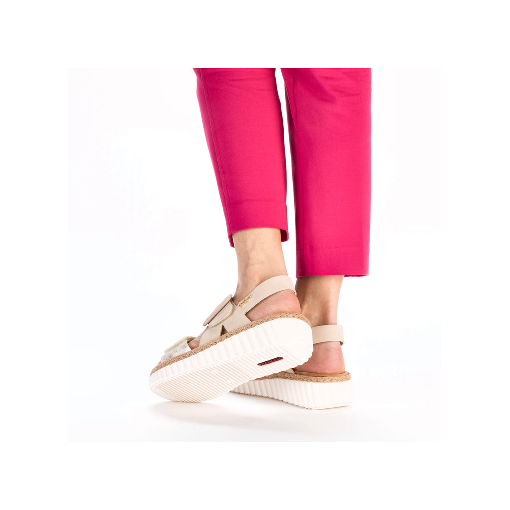 Beige Hook & Loop Sandals for Women | Rieker 69260-60