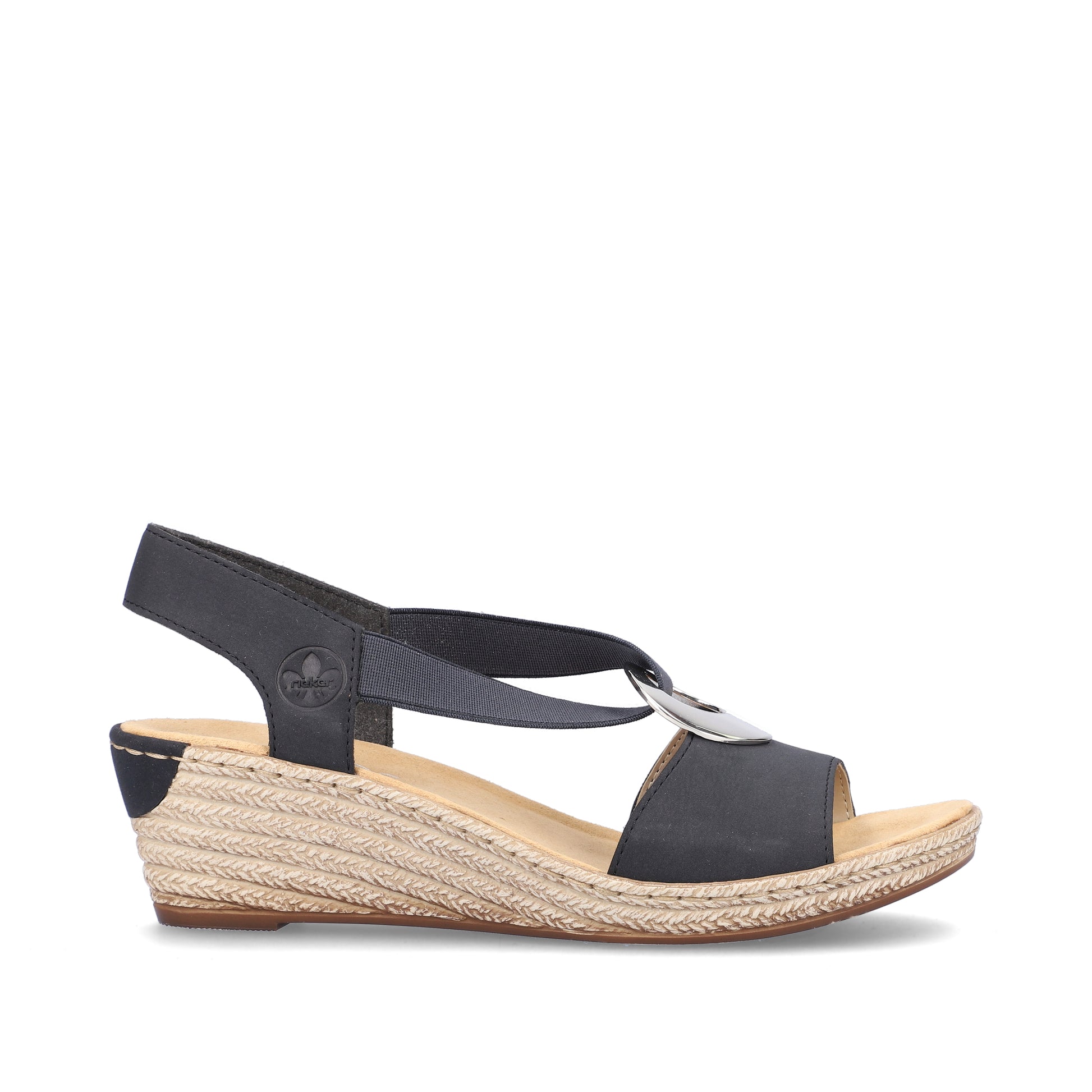 Blue Elasticated Sandals for Women | Rieker 624H6-14