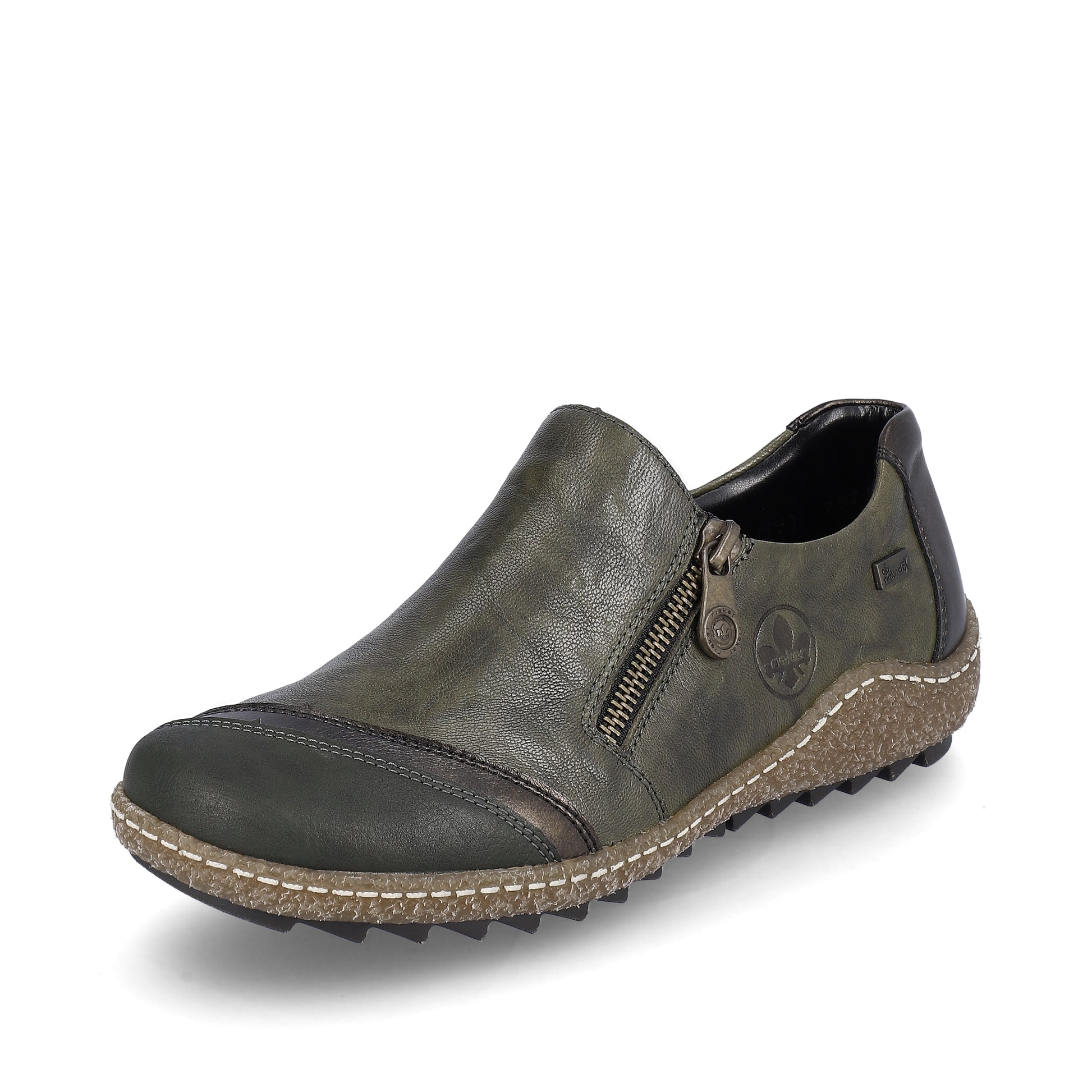 Green Zip Shoes for Women | Rieker L7571-54