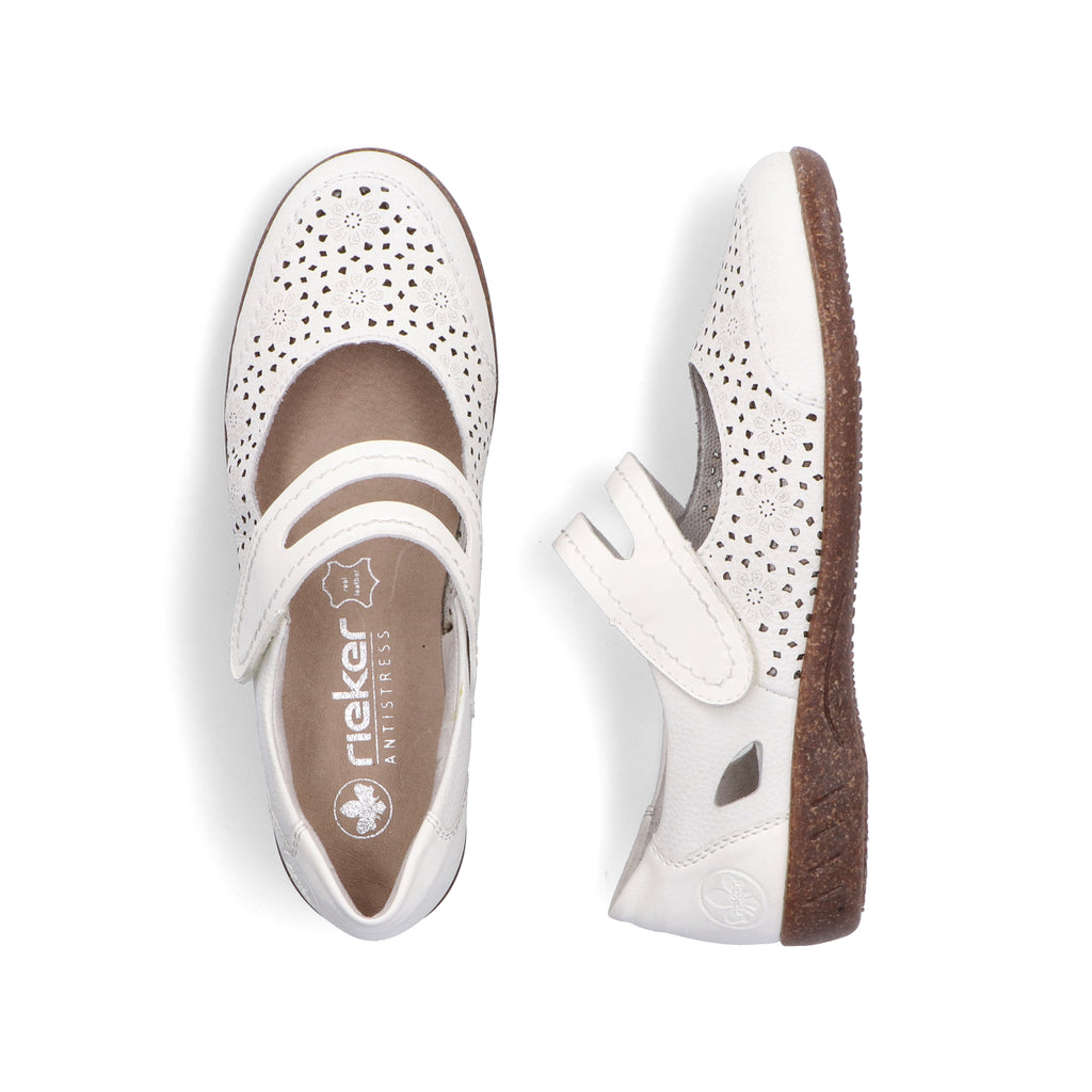 White Hook & Loop Shoes for Women | Rieker 47675-80
