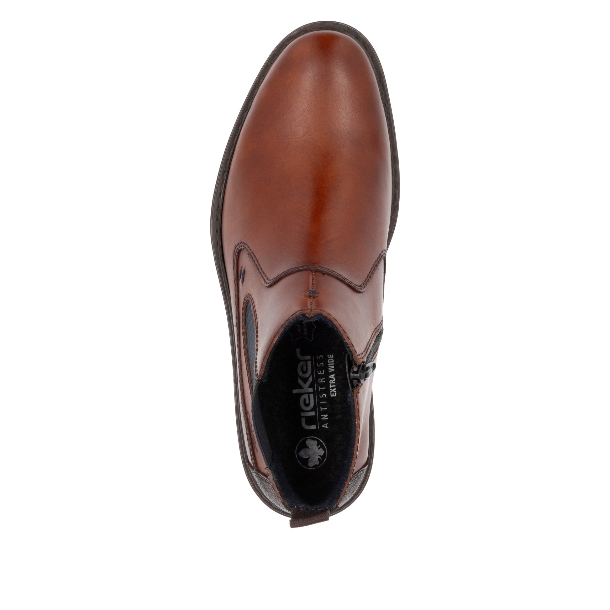 Brown Zip Boots for Men | Rieker 17654-22