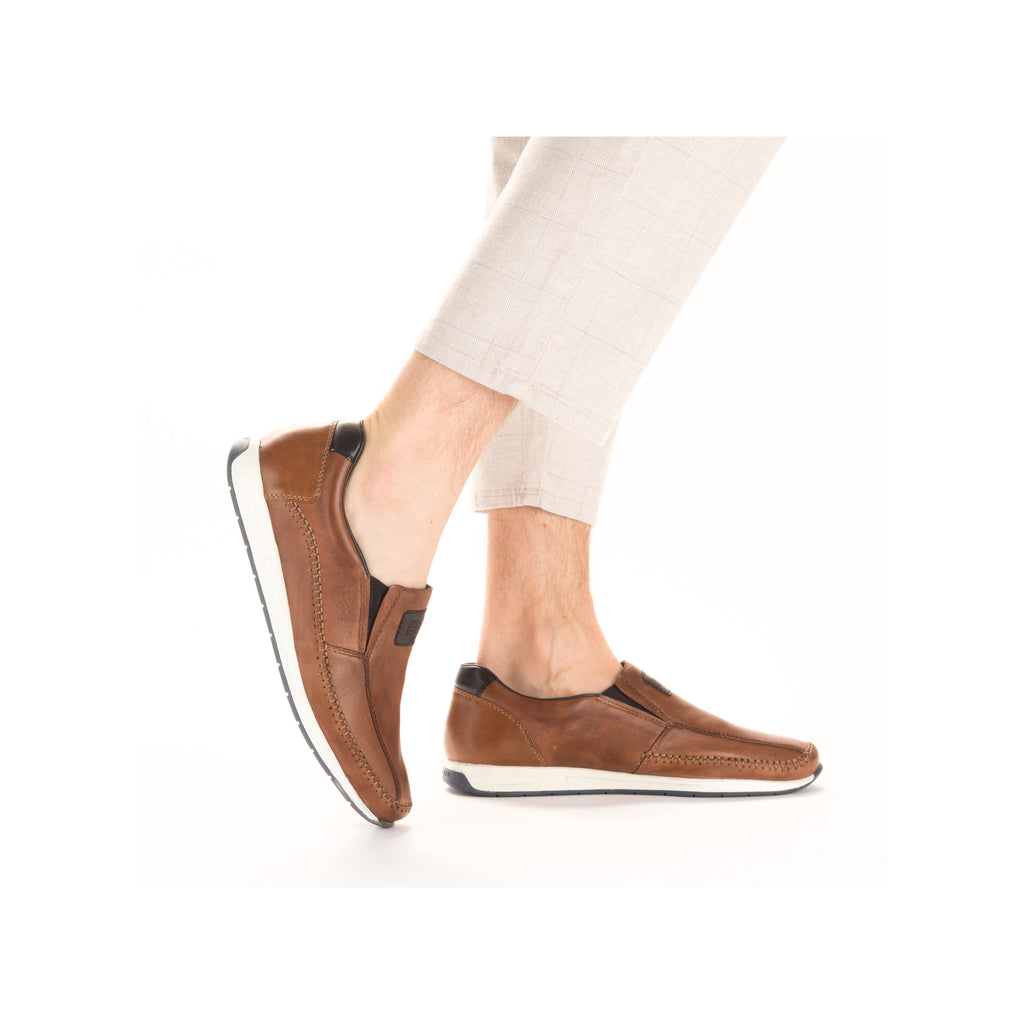 Brown Elasticated Shoes for Men | Rieker 11962-25