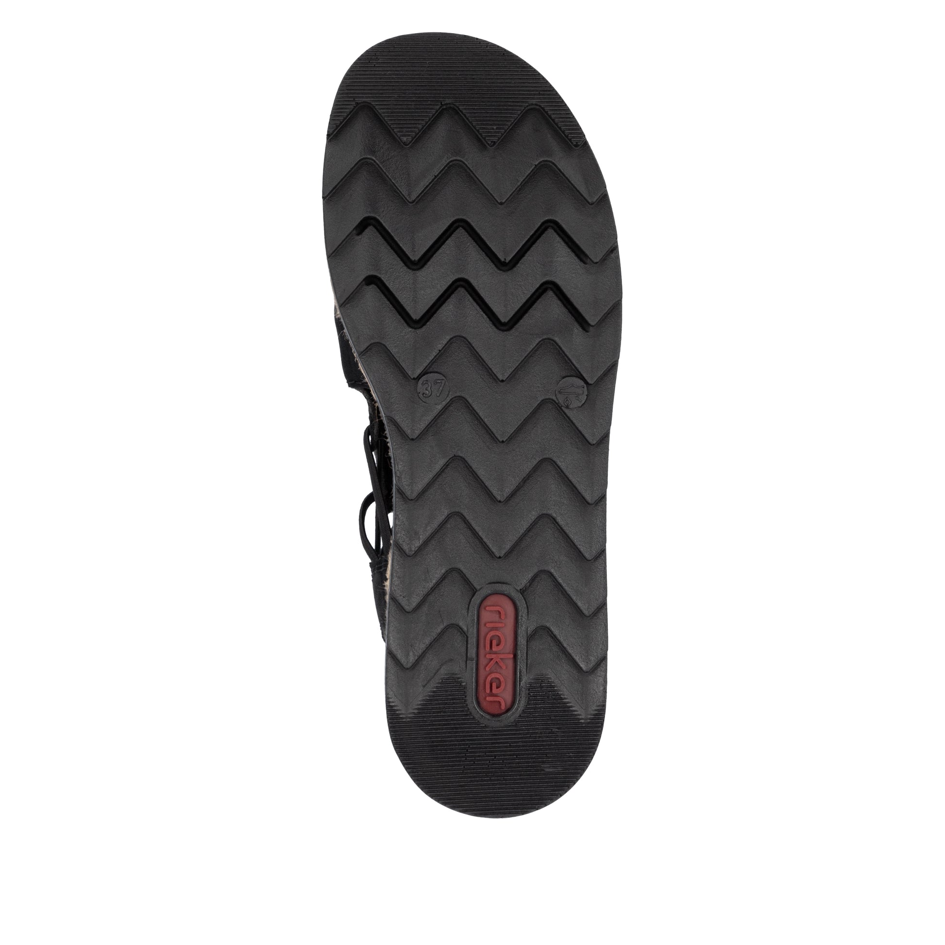 Black Elasticated Sandals for Women | Rieker V7972-00
