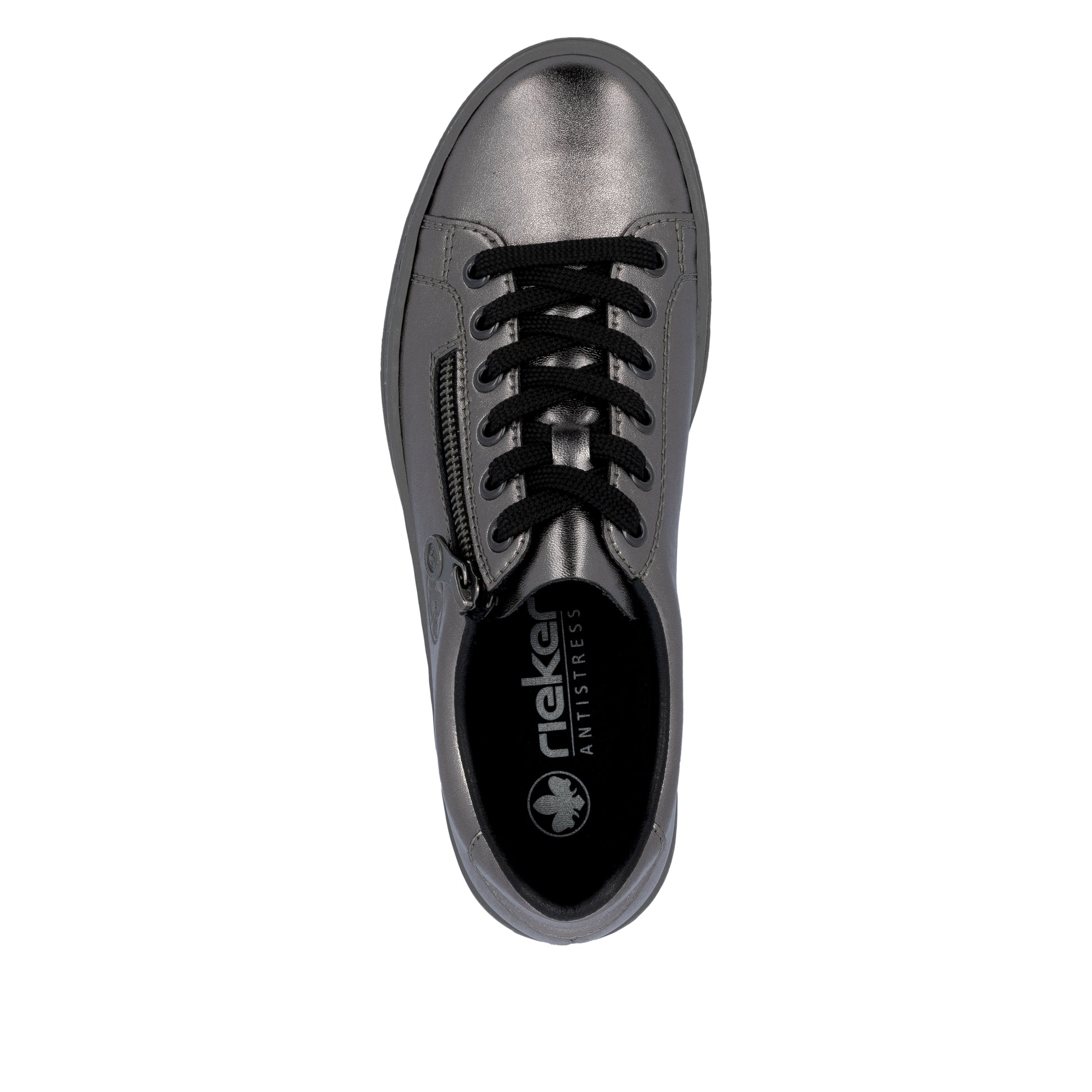 Silver/Platinum Zip Shoes for Women | Rieker L59L1-90