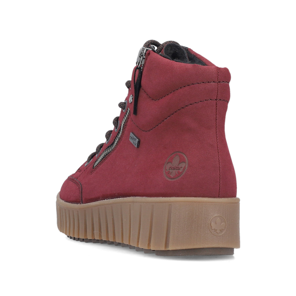 Red Zip Boots for Women | Rieker Y6104-35