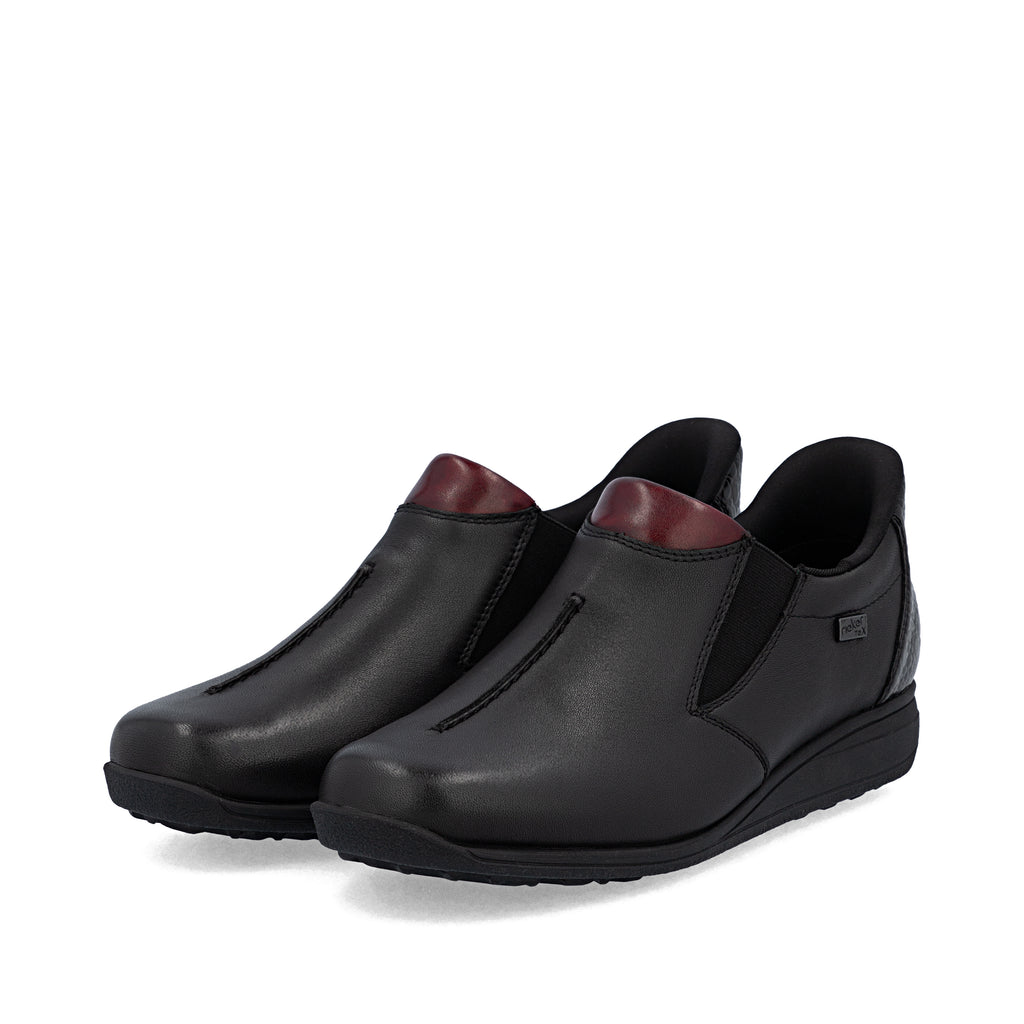 Black Elasticated Shoes for Women | Rieker 47253-00