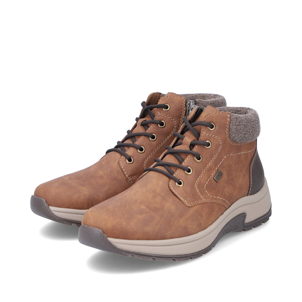 Brown Zip Boots for Men | Rieker 11030-25