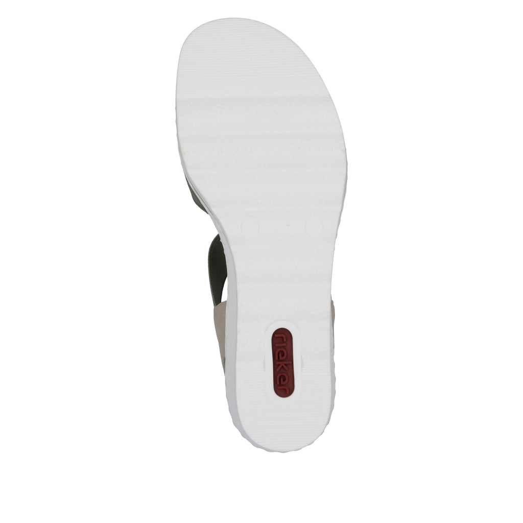 Green Elasticated Sandals for Women | Rieker 67498-52