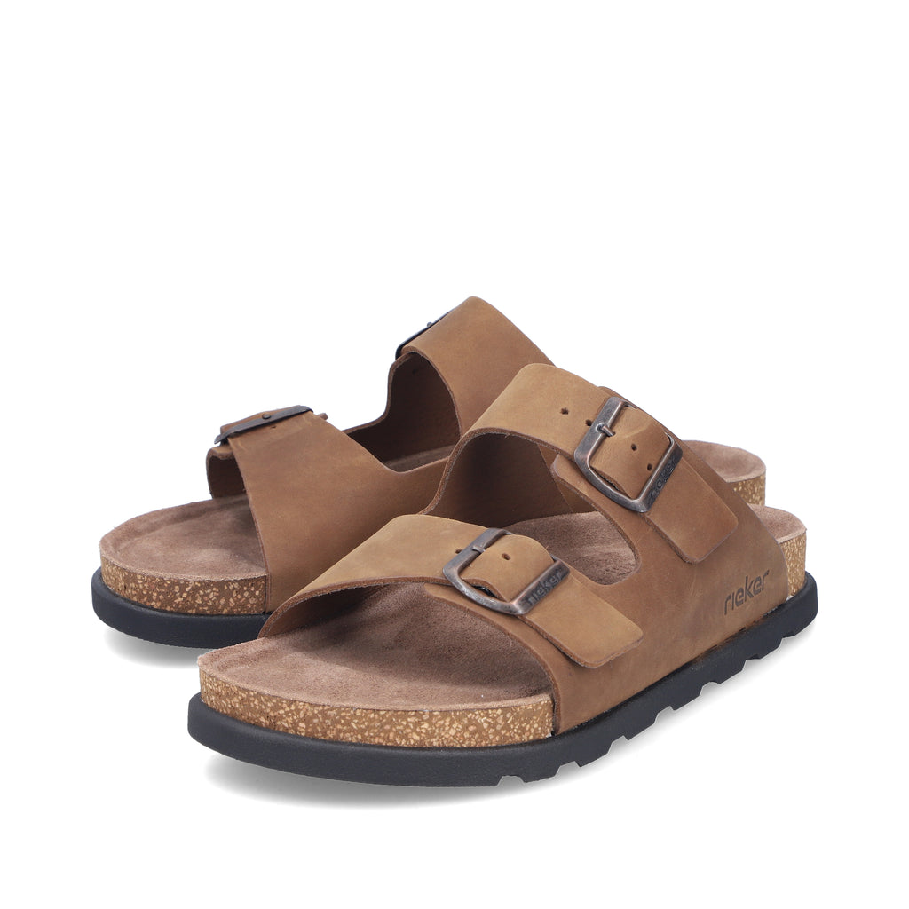 Brown Buckle Sandals for Men | Rieker 21190-26