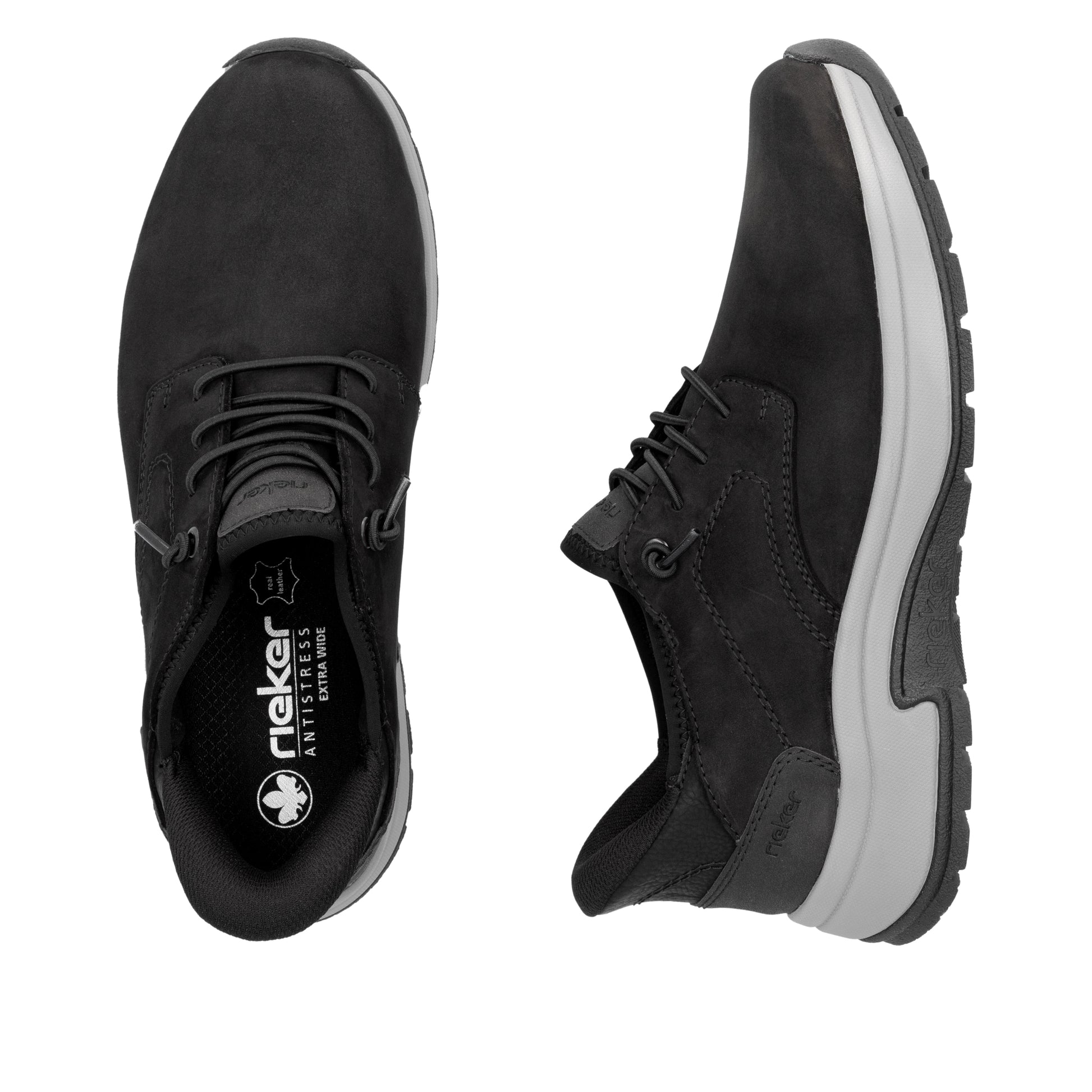 Black Elasticated Shoes for Men | Rieker 11050-00