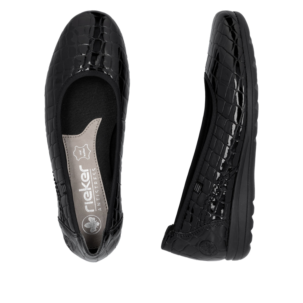 Black Slip-On Shoes for Women | Rieker L9350-01