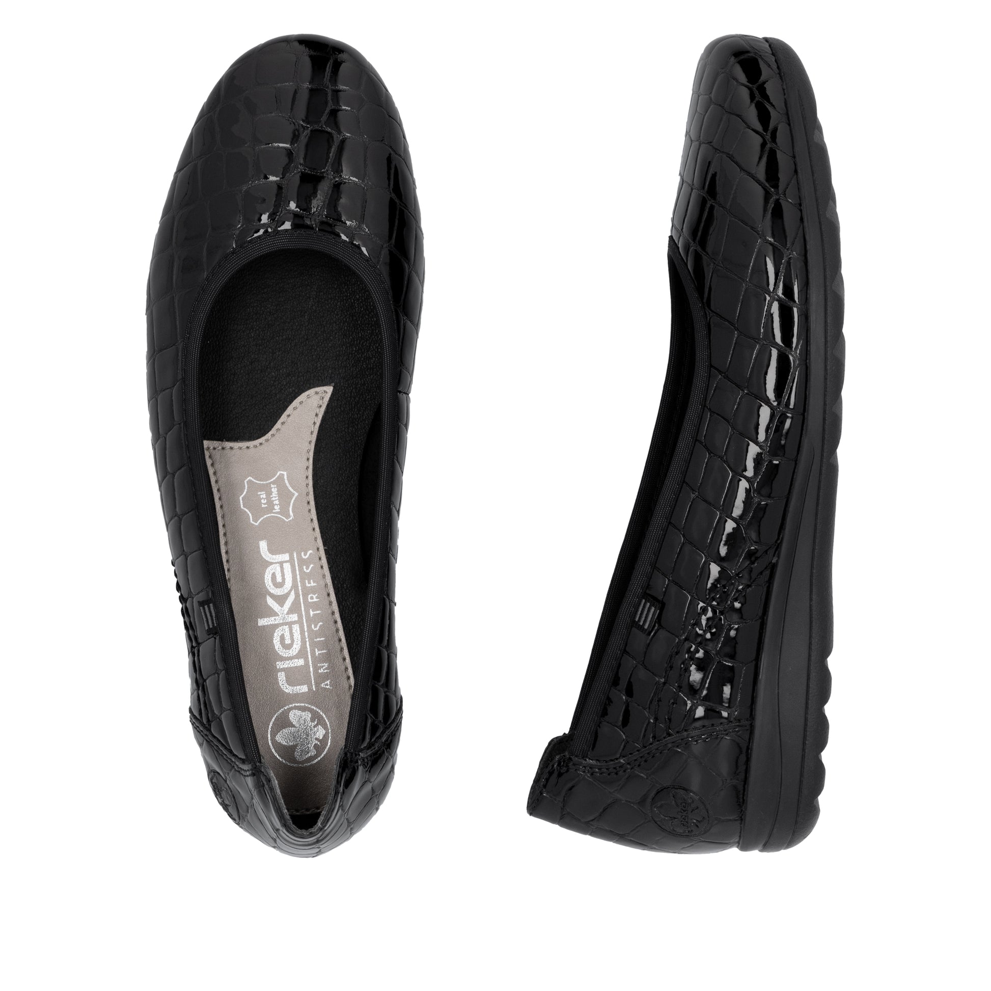 Black Slip-On Shoes for Women | Rieker L9350-01