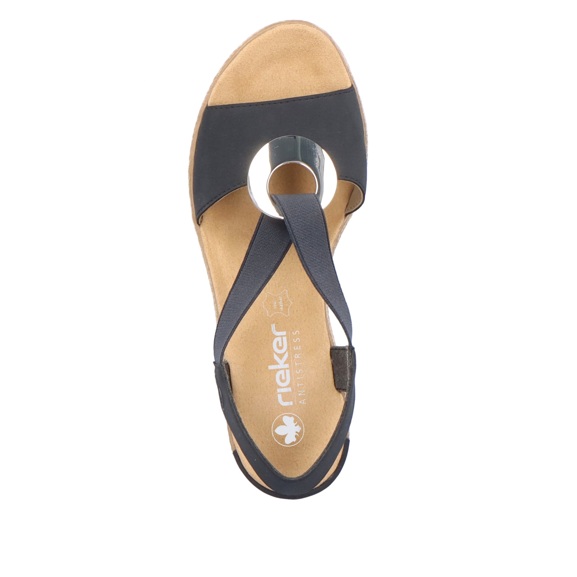 Blue Elasticated Sandals for Women | Rieker 624H6-14