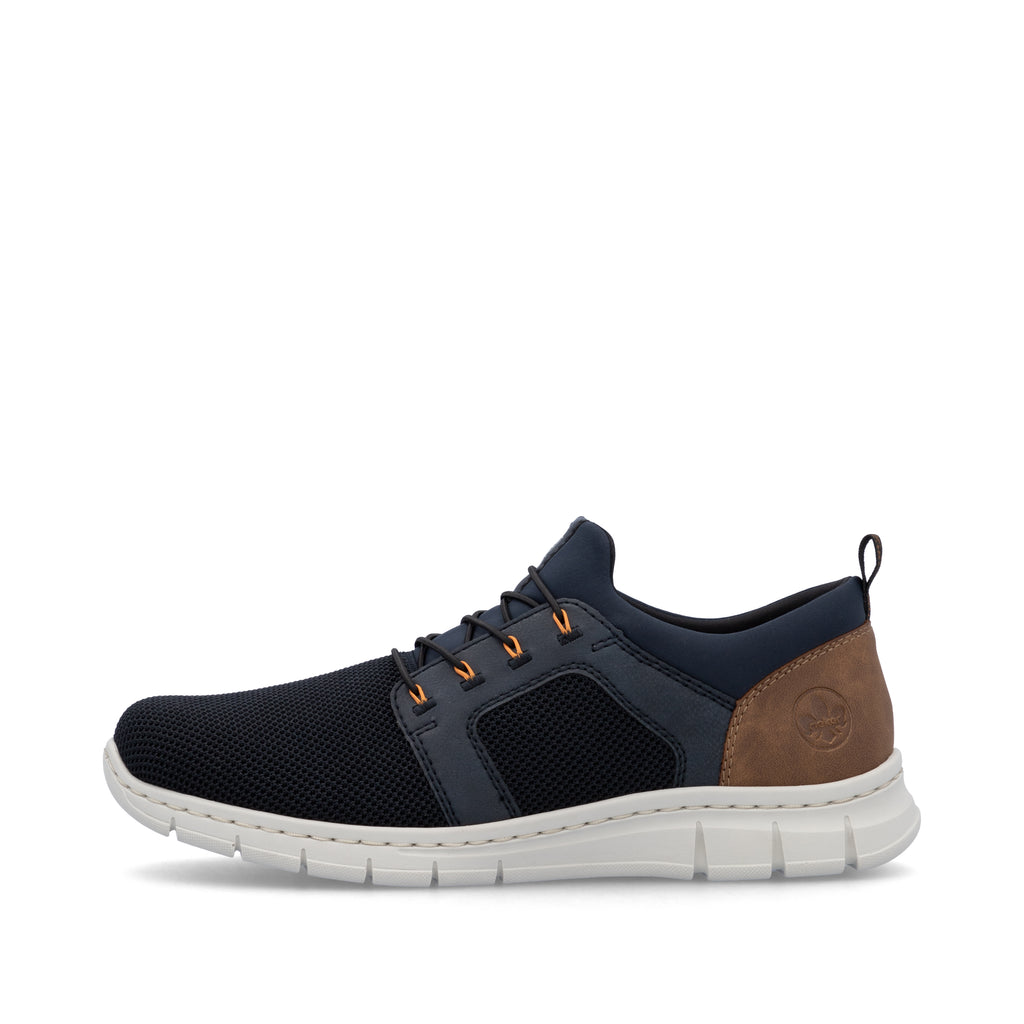 Blue Elasticated Shoes for Men | Rieker B7796-14