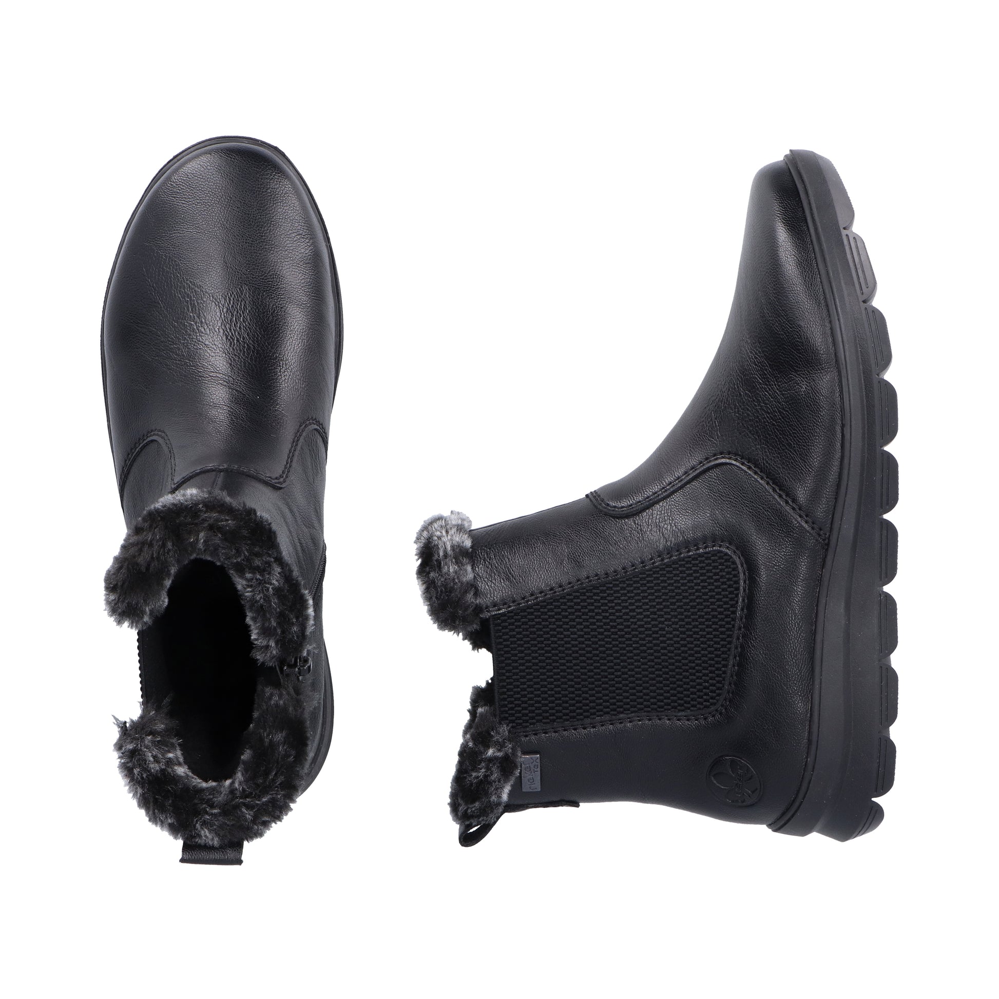 Black Zip Boots for Women | Rieker Z0061-00