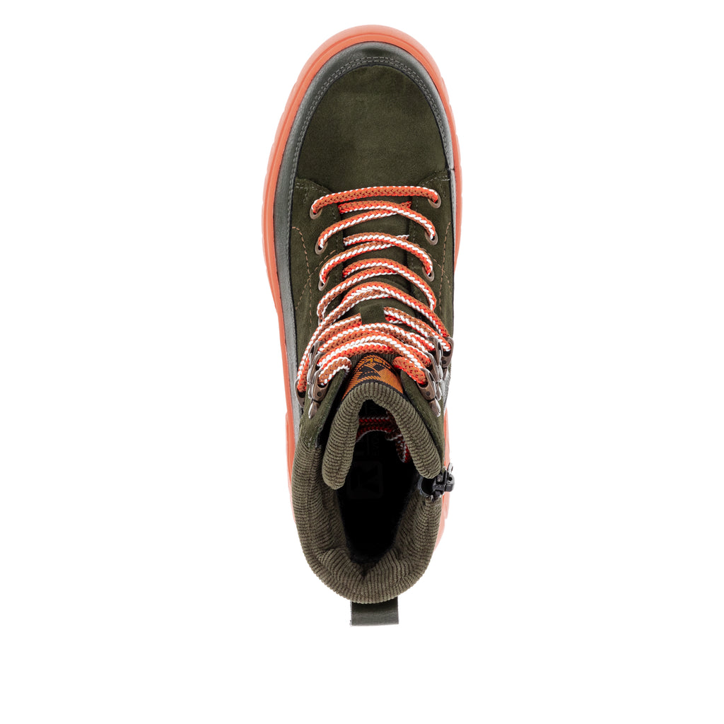 Green Zip Boots for Women | Rieker Sport W1871-54