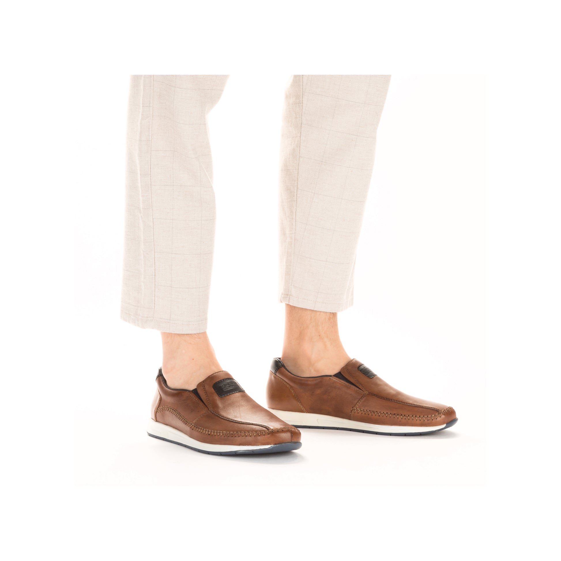 Brown Elasticated Shoes for Men | Rieker 11962-25
