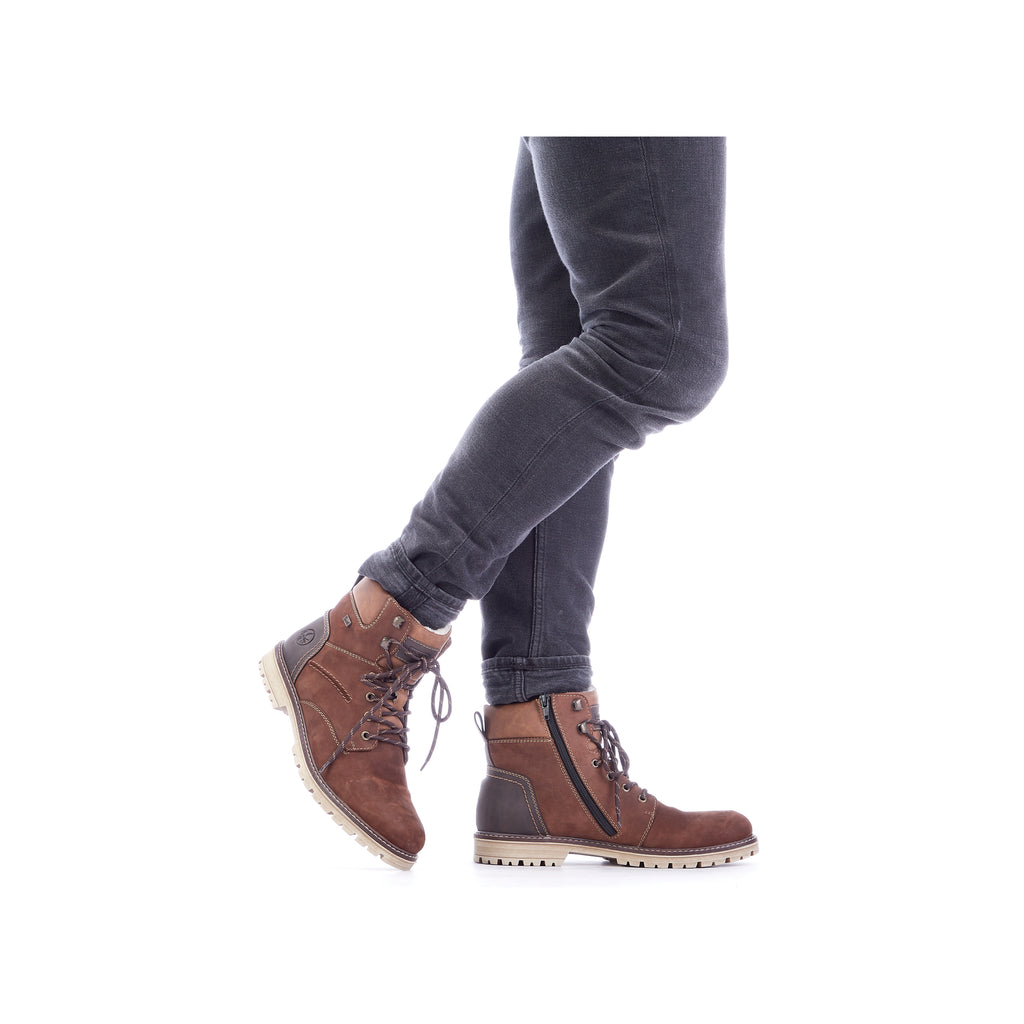 Brown Zip Boots for Men | Rieker F3613-22