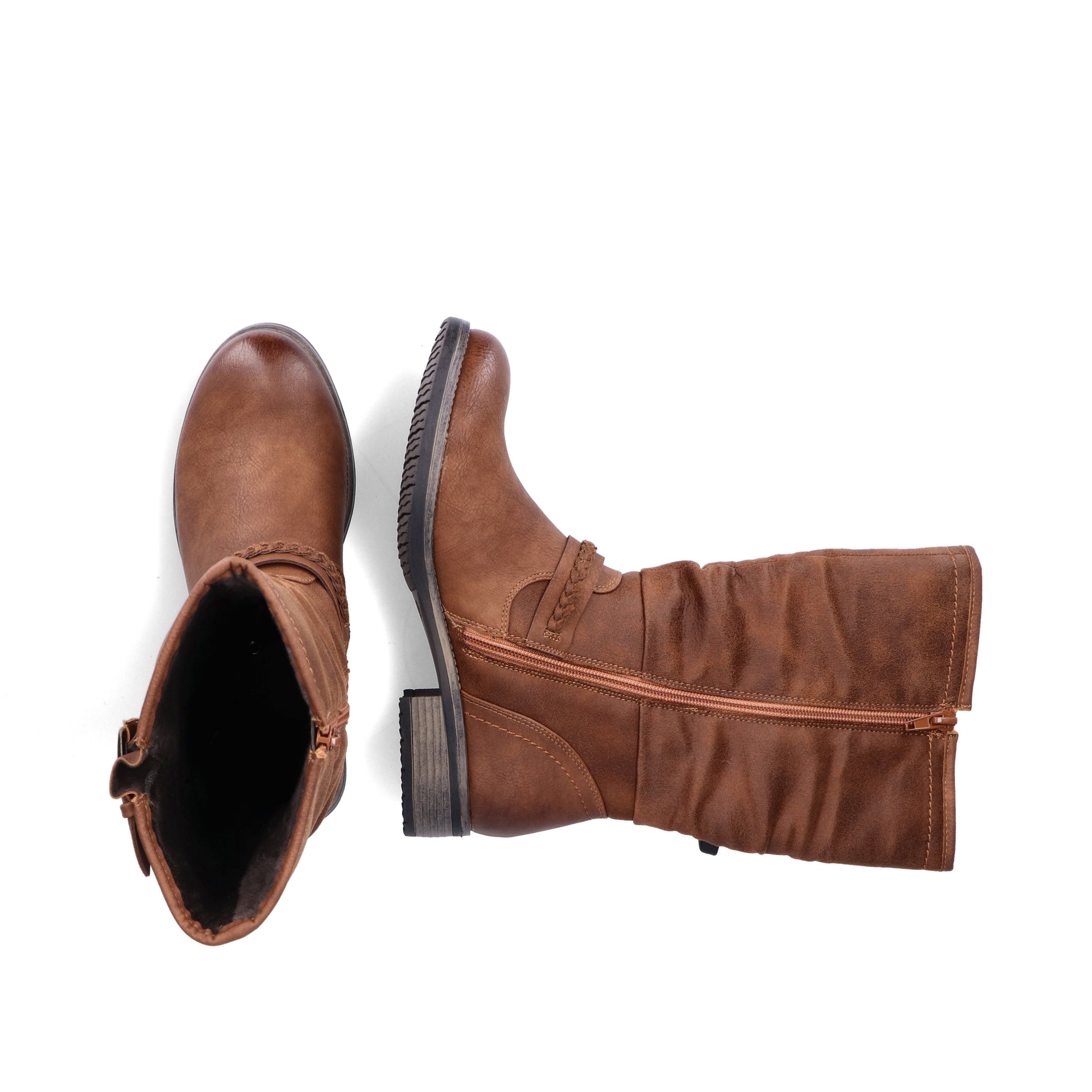 Brown Zip Boots for Women | Rieker 98860-22