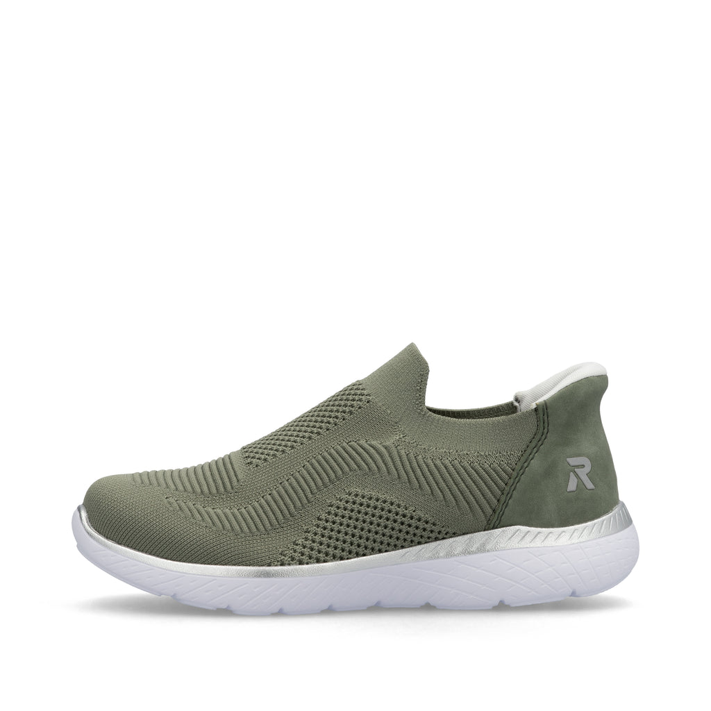 Green Elasticated Shoes for Women | Rieker M5072-52