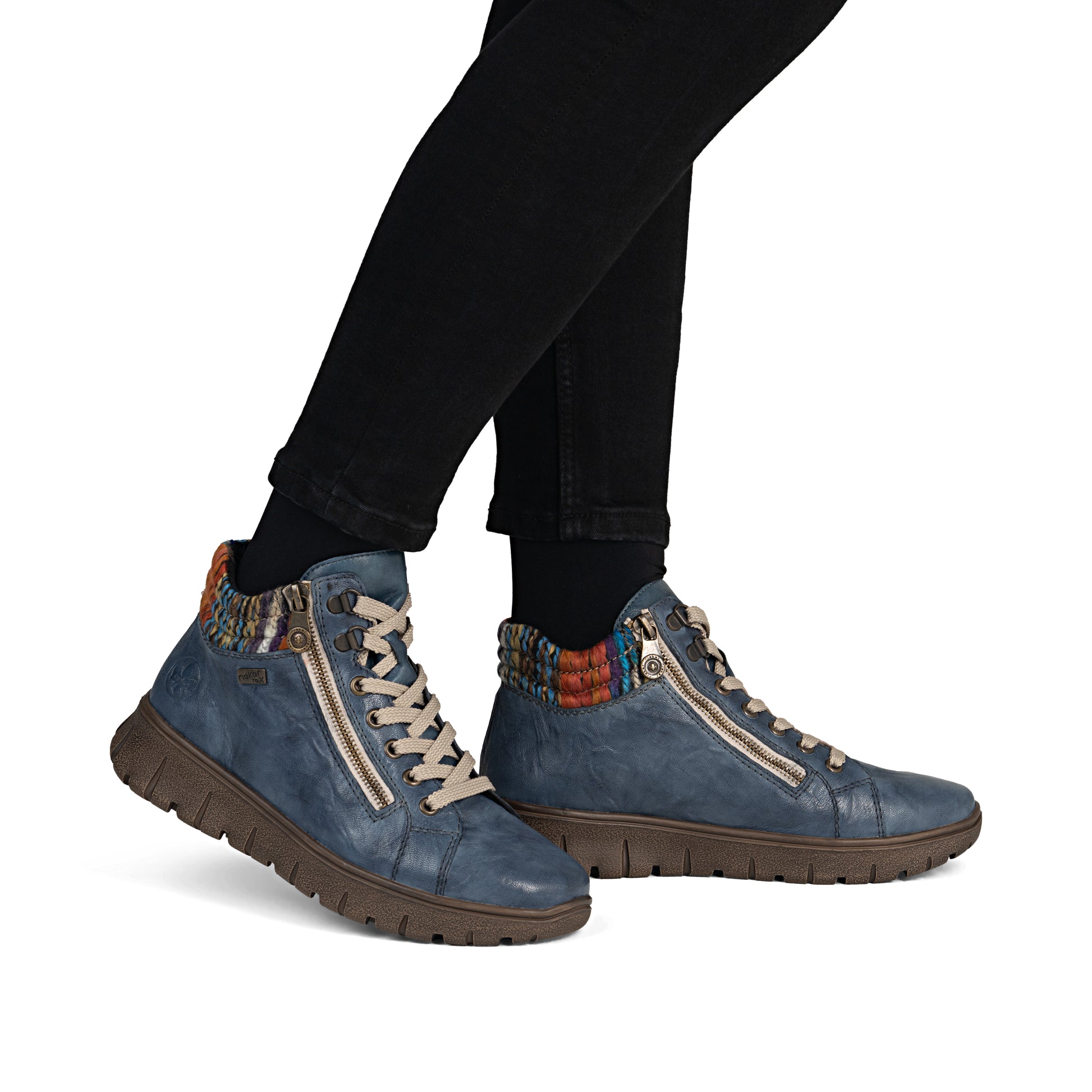 Blue Zip Boots for Women | Rieker N1305-14