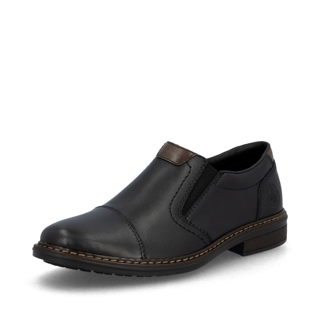 Black Elasticated Shoes for Men | Rieker 17659-00
