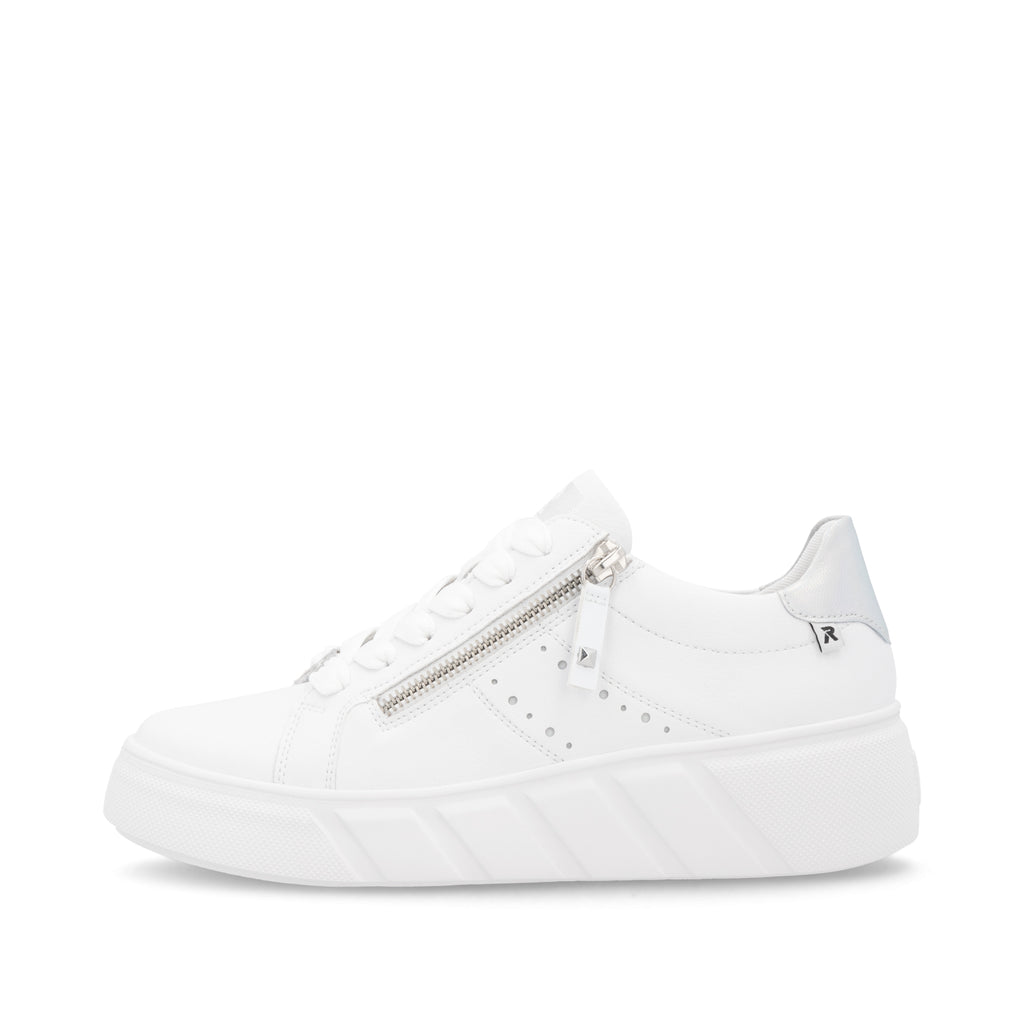White Zip Shoes for Women | Rieker Sport W2605-80