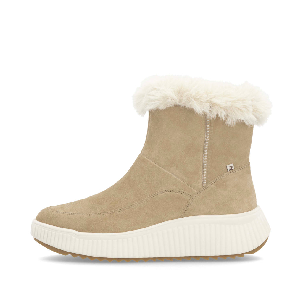 Beige Zip Boots for Women | Rieker Sport W1772-62