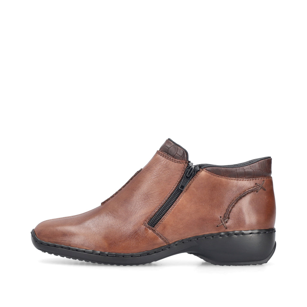 Brown Zip Boots for Women | Rieker L3882-24