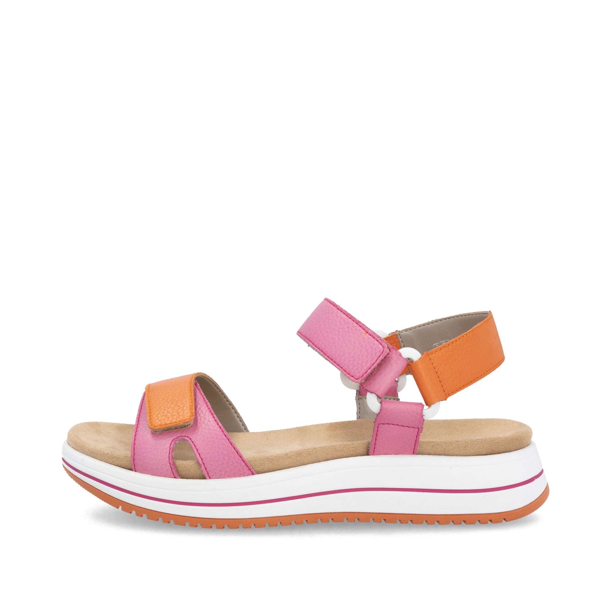 Pink Hook & Loop Sandals for Women | Remonte D1J57-31