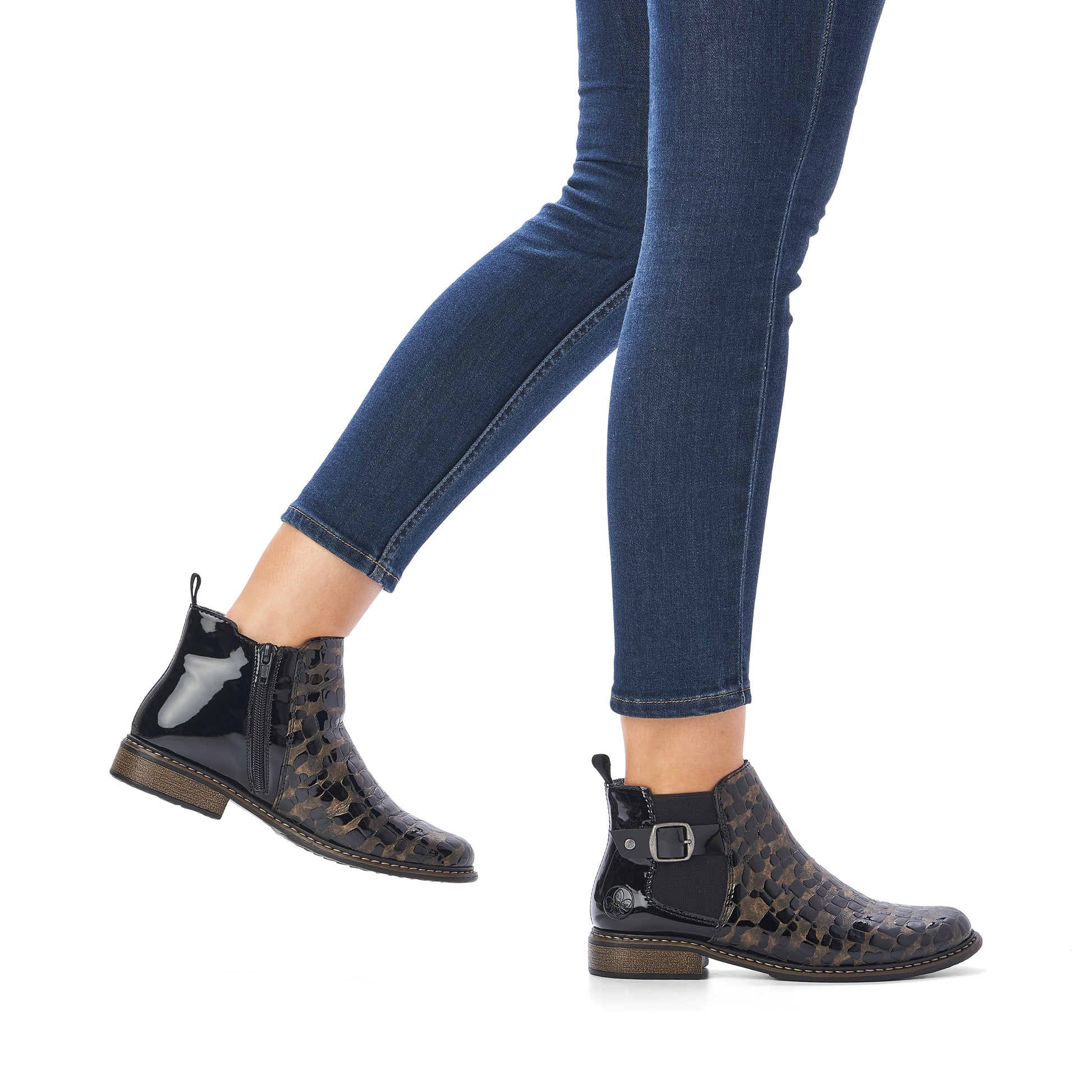 Bronze Zip Boots for Women | Rieker Z4965-90