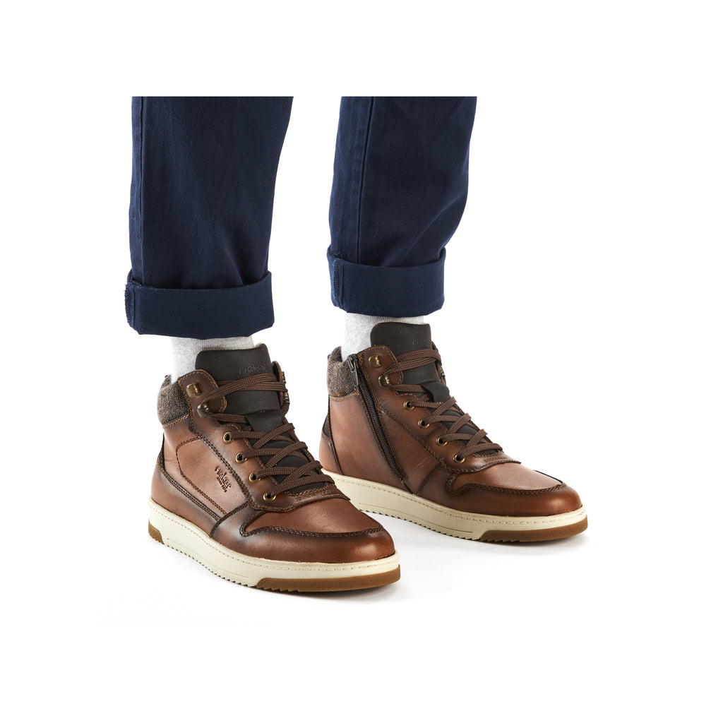 Brown Zip Boots for Men | Rieker 17530-25