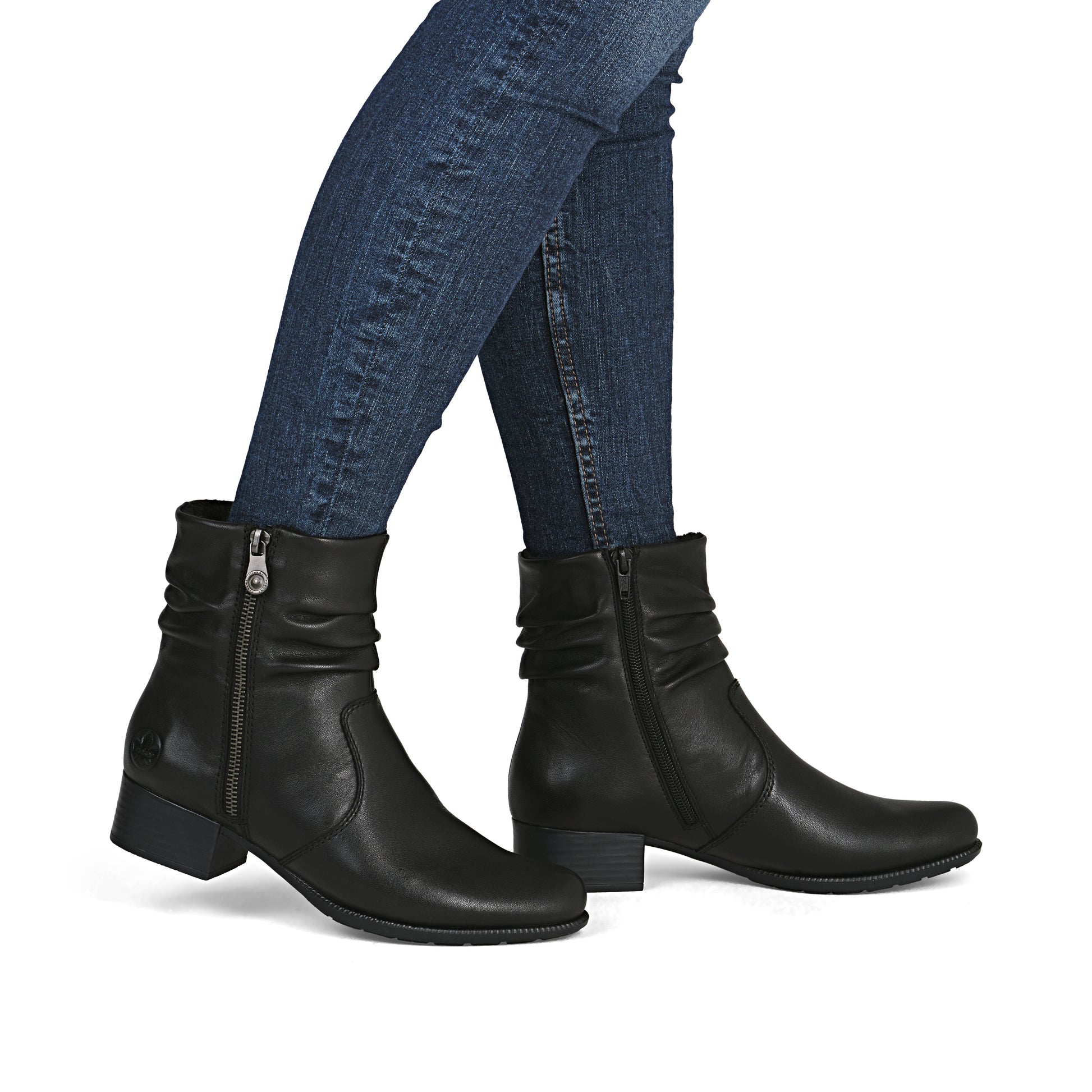 Black Zip Boots for Women | Rieker 78656-00