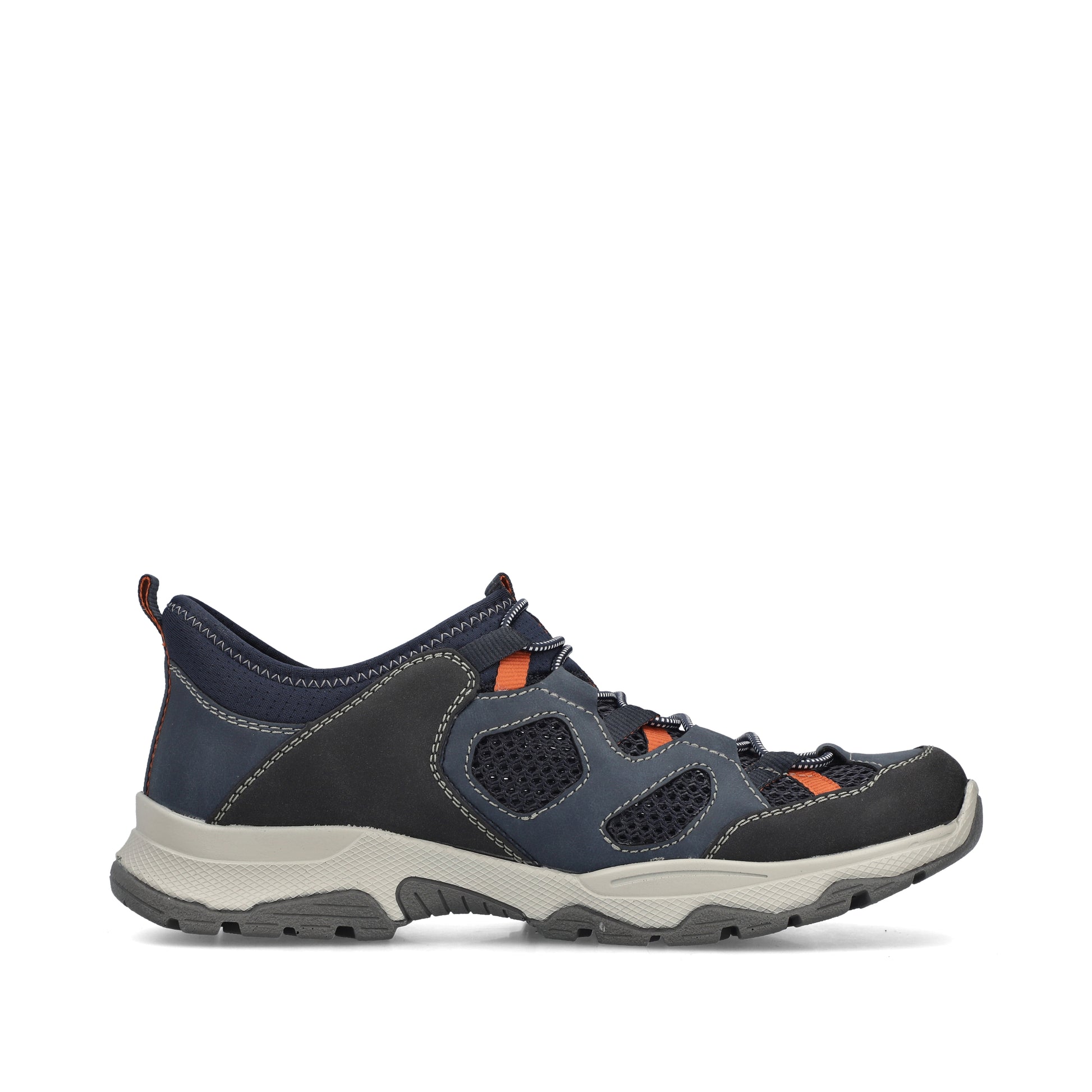 Blue Elasticated Shoes for Men | Rieker B8350-14
