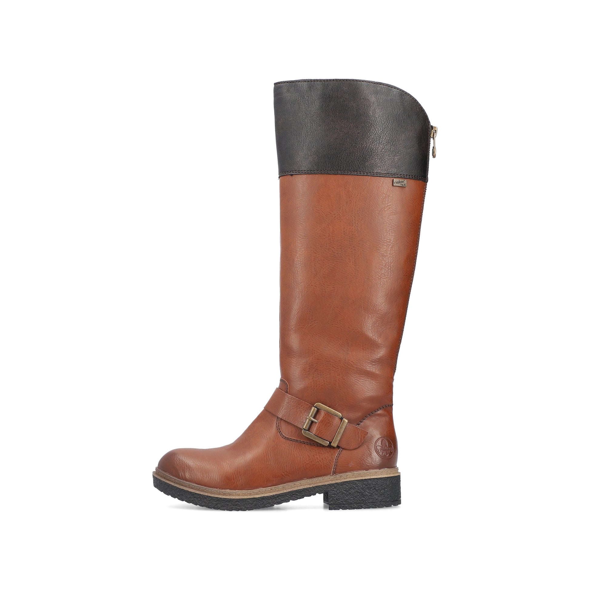Brown Zip Boots for Women | Rieker Z5092-24