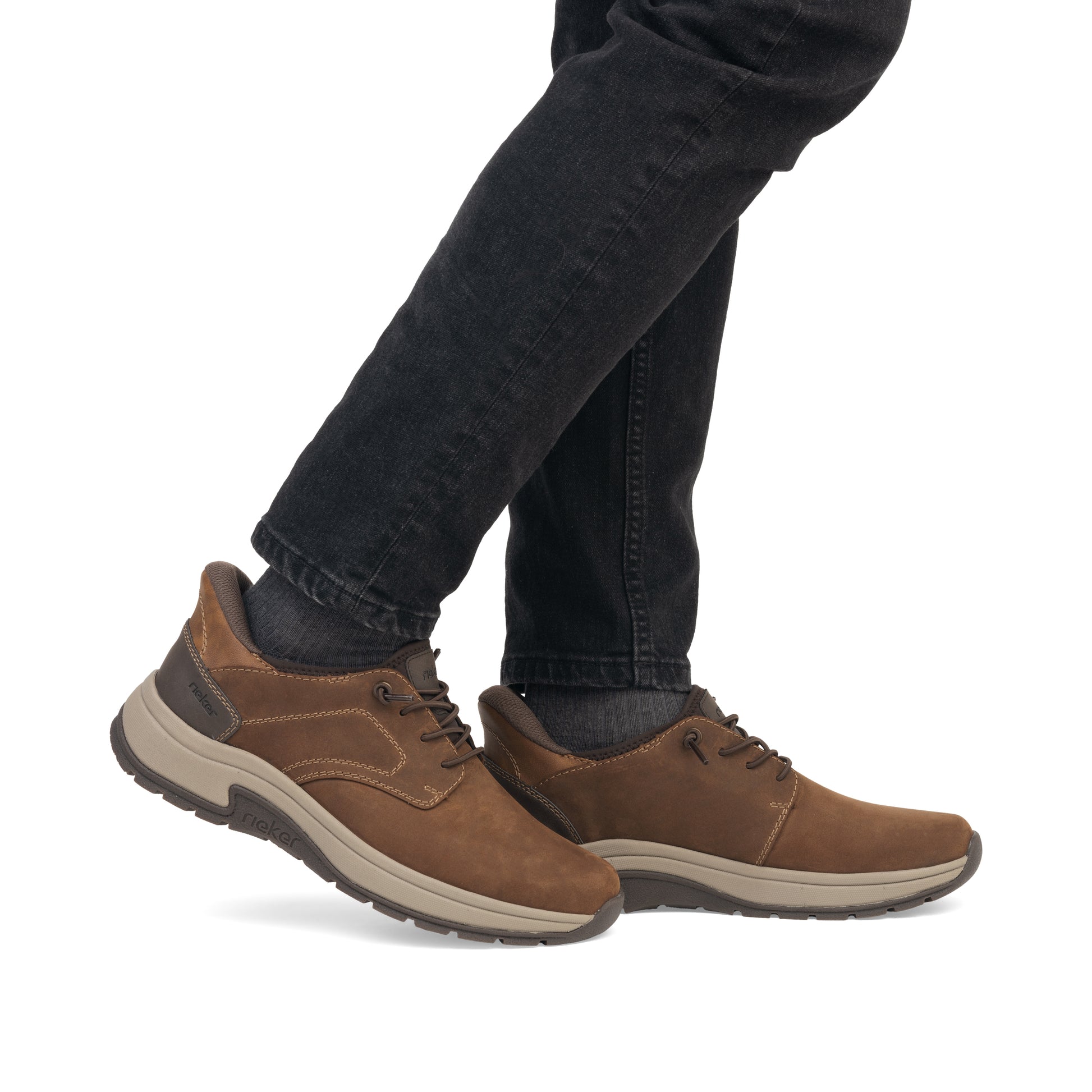 Brown Elasticated Shoes for Men | Rieker 11050-22