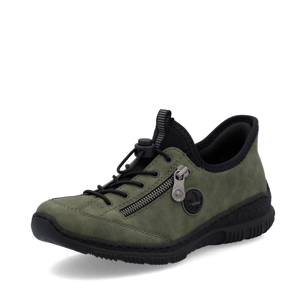 Green Elasticated Shoes for Women | Rieker N3267-54