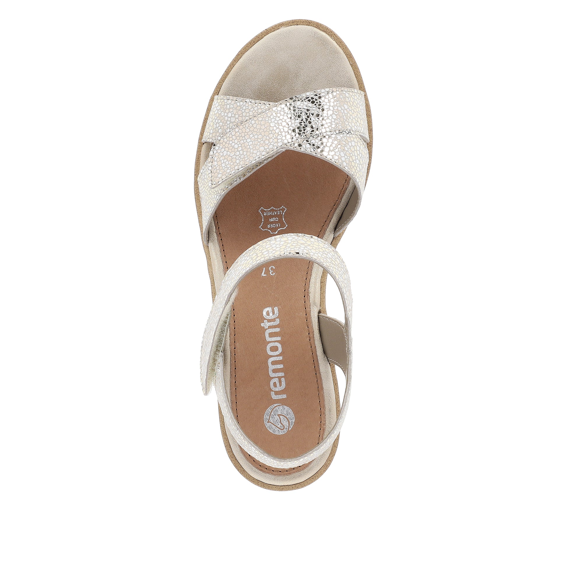 Gold Hook & Loop Sandals for Women | Remonte R6252-91