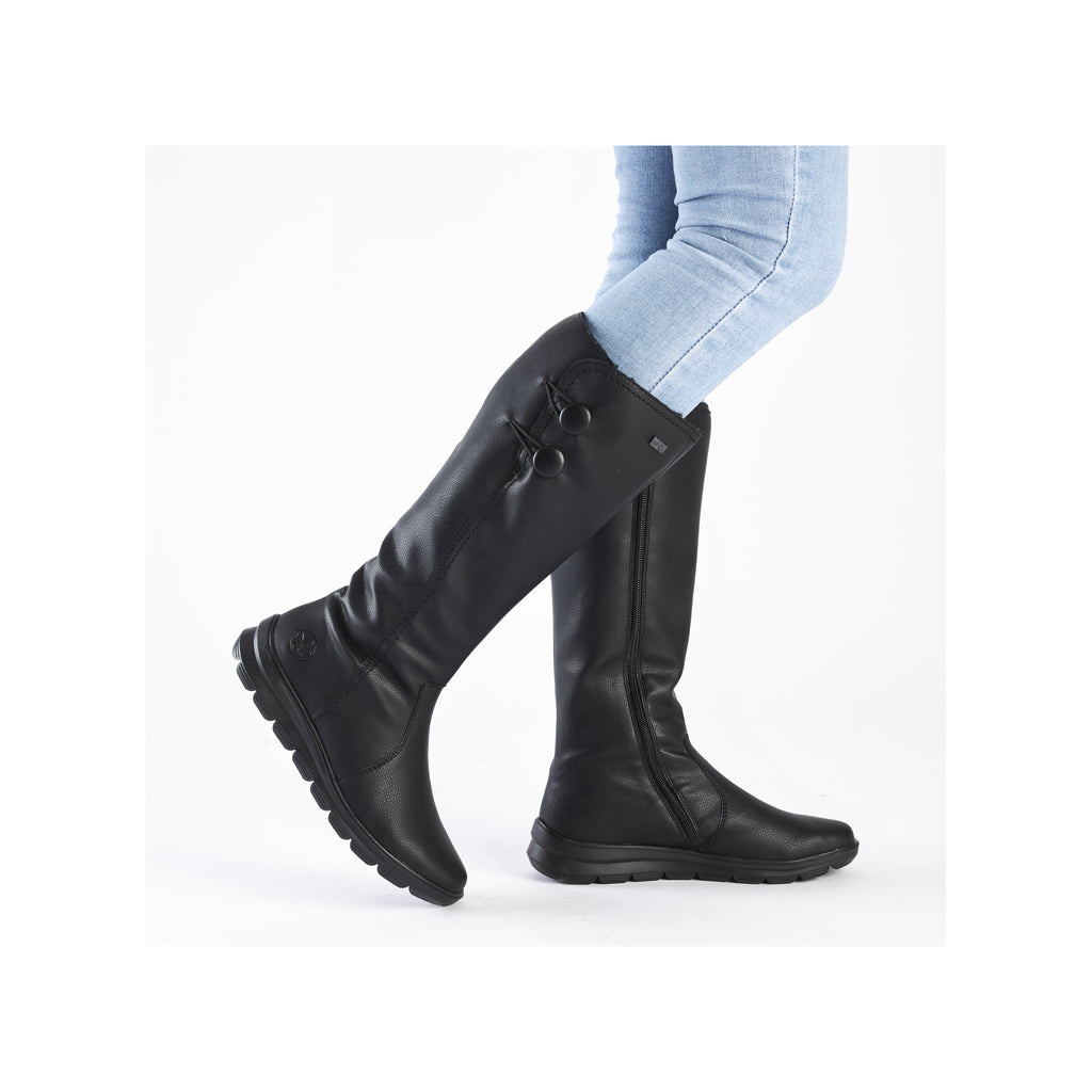 Black Zip Boots for Women | Rieker Z0090-00