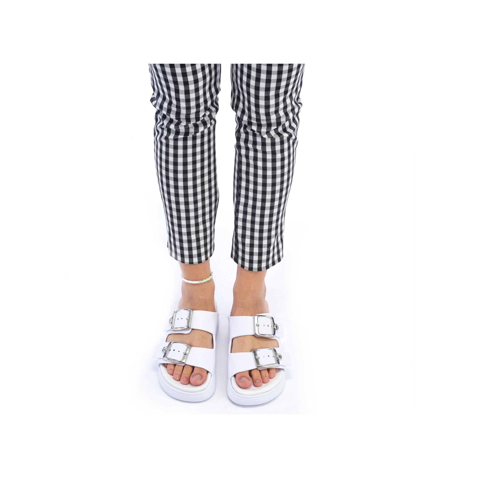 White Buckle Sandals for Women | Rieker P2180-80
