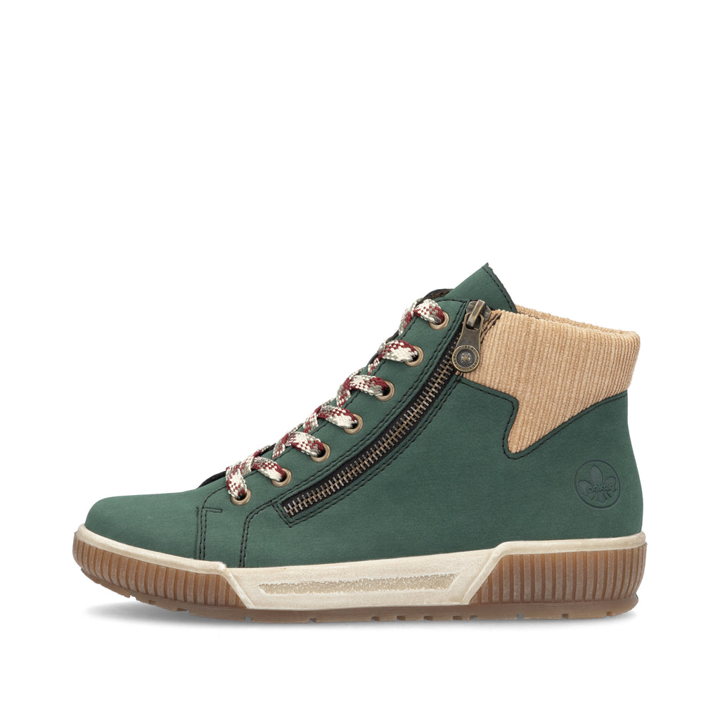 Green Zip Boots for Women | Rieker N0709-54