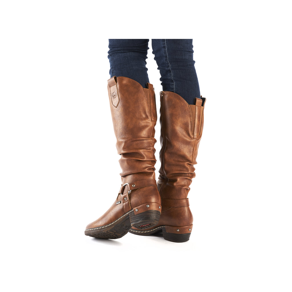 Brown Zip Boots for Women | Rieker 93670-24