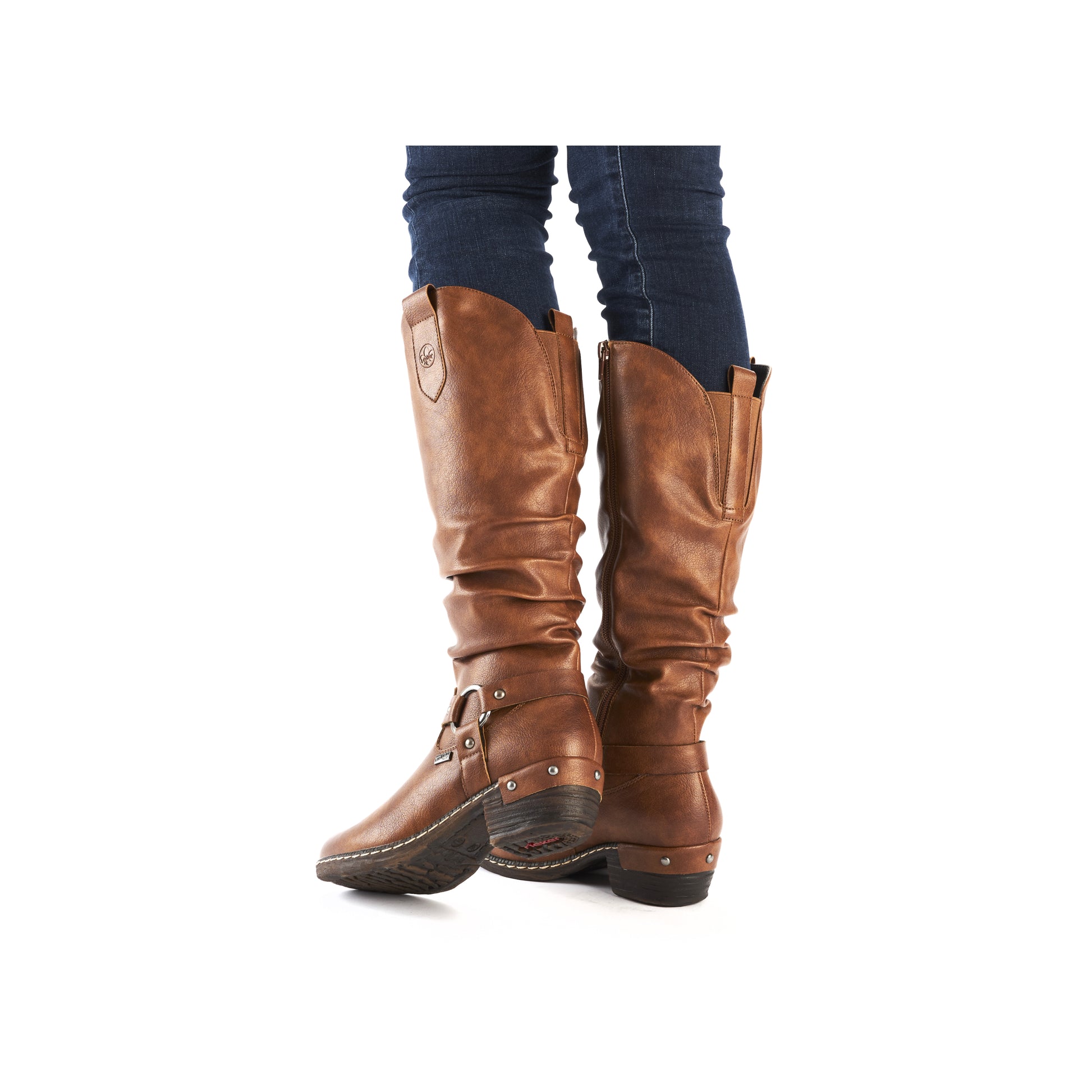Brown Zip Boots for Women | Rieker 93670-24