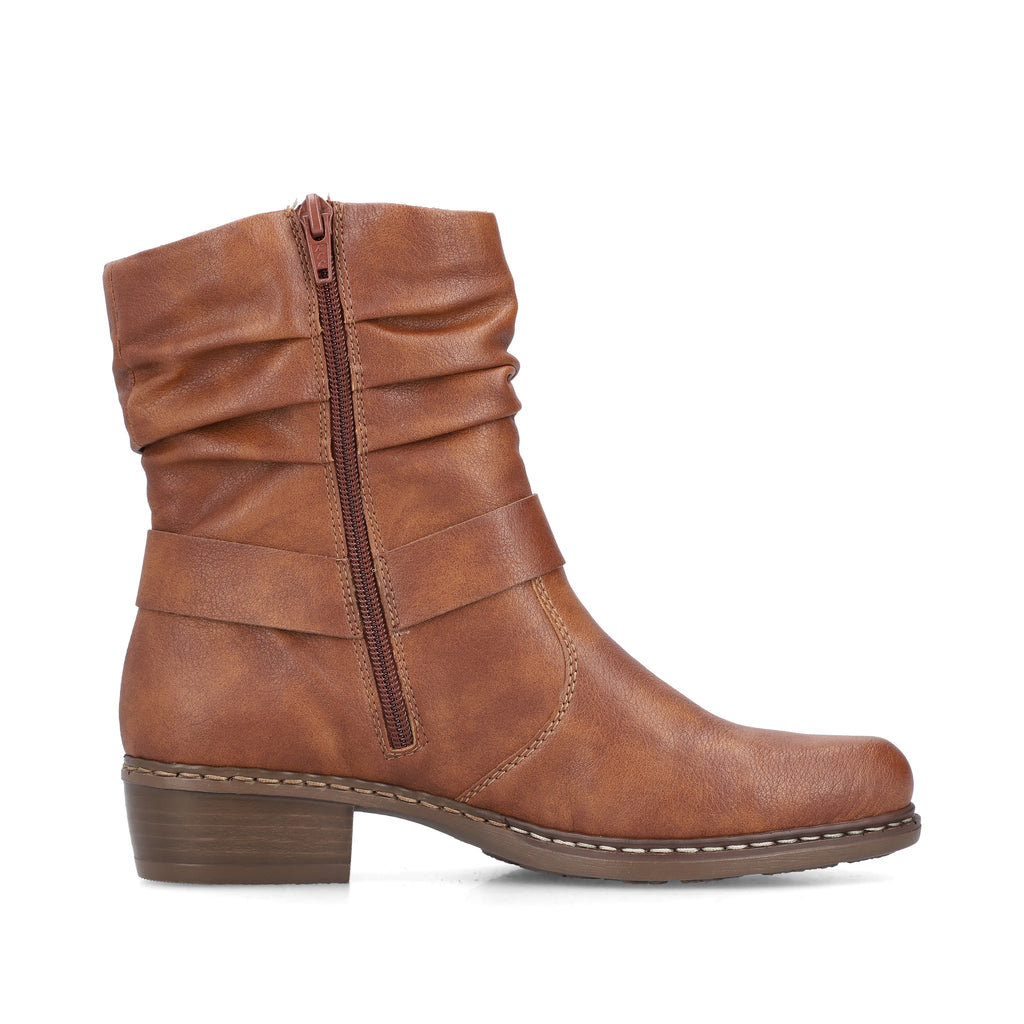 Brown Zip Boots for Women | Rieker Y0850-24