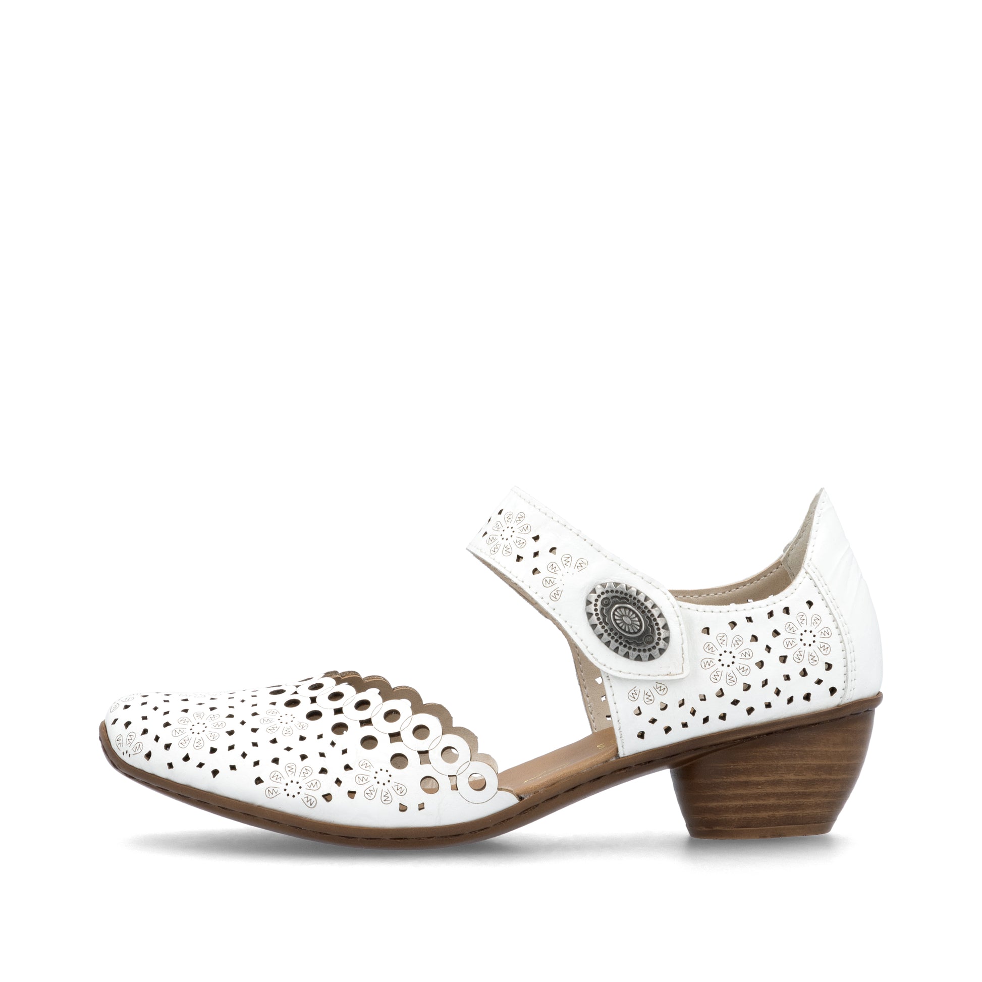 White Hook & Loop Shoes for Women | Rieker 43753-80