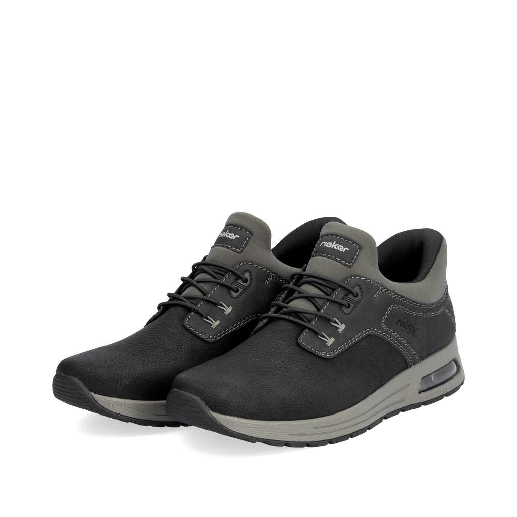 Black Elasticated Shoes for Men | Rieker B1051-00