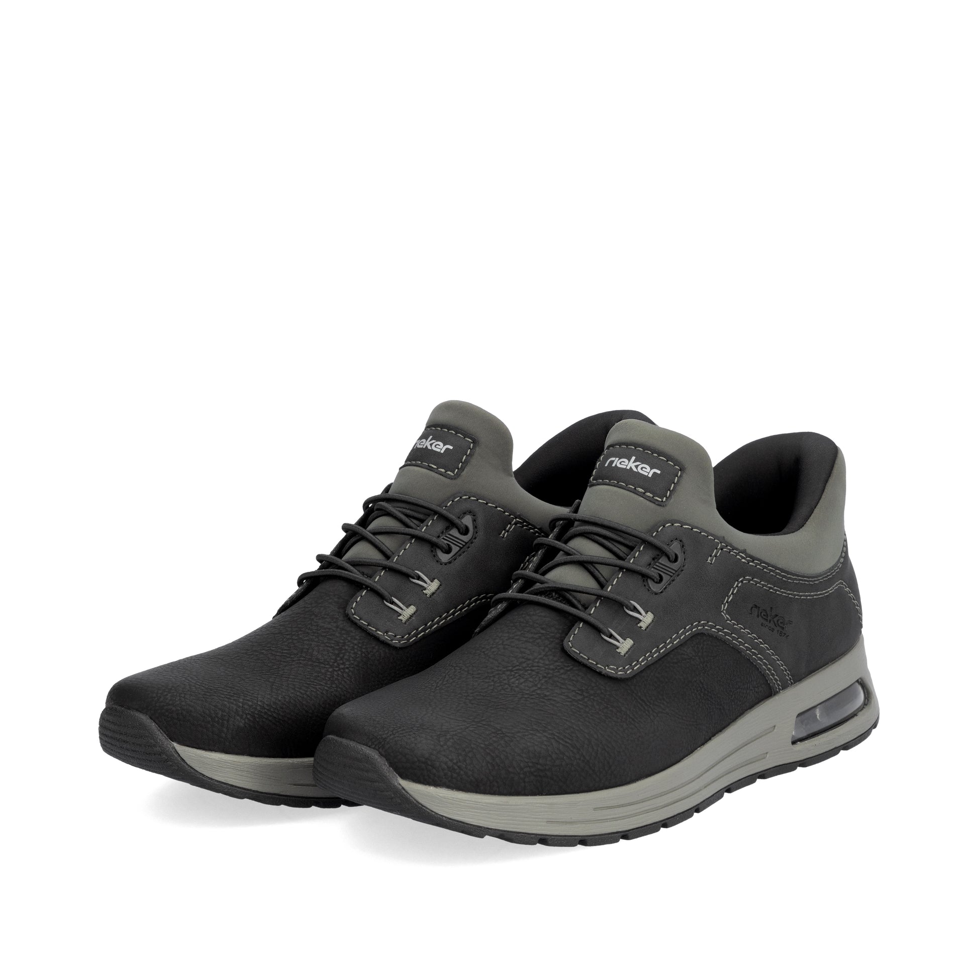 Black Elasticated Shoes for Men | Rieker B1051-00