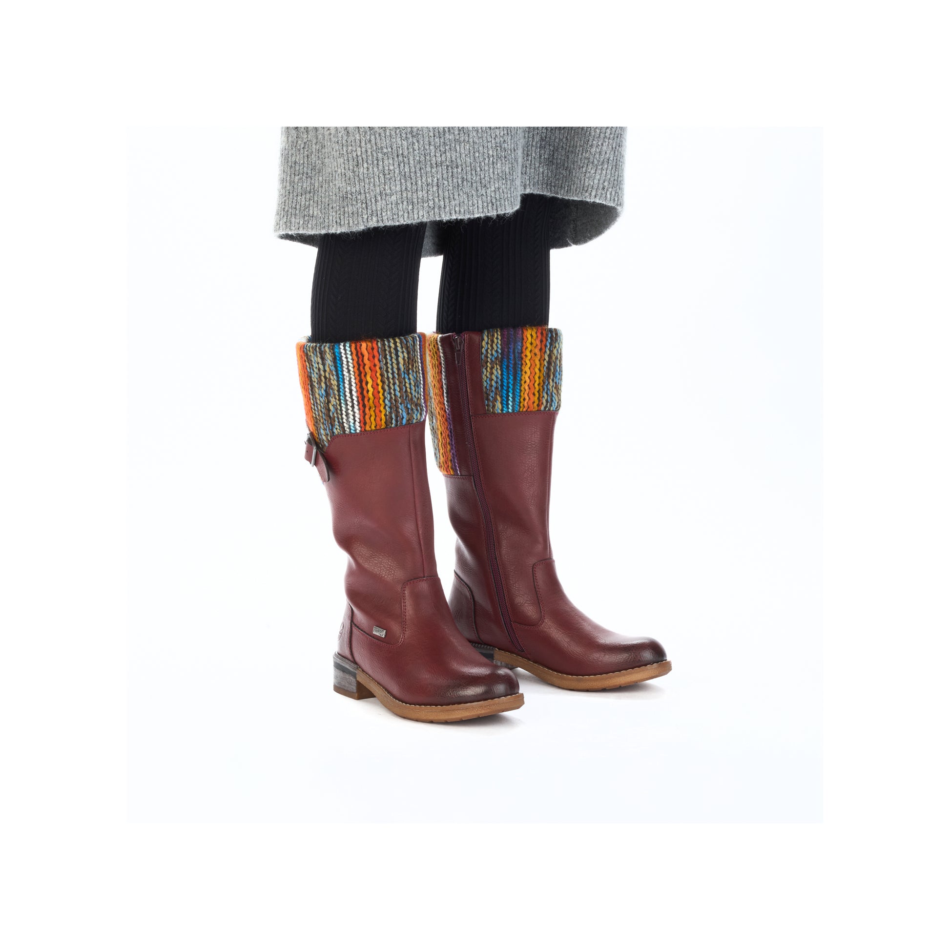 Red Zip Boots for Women | Rieker 94692-35