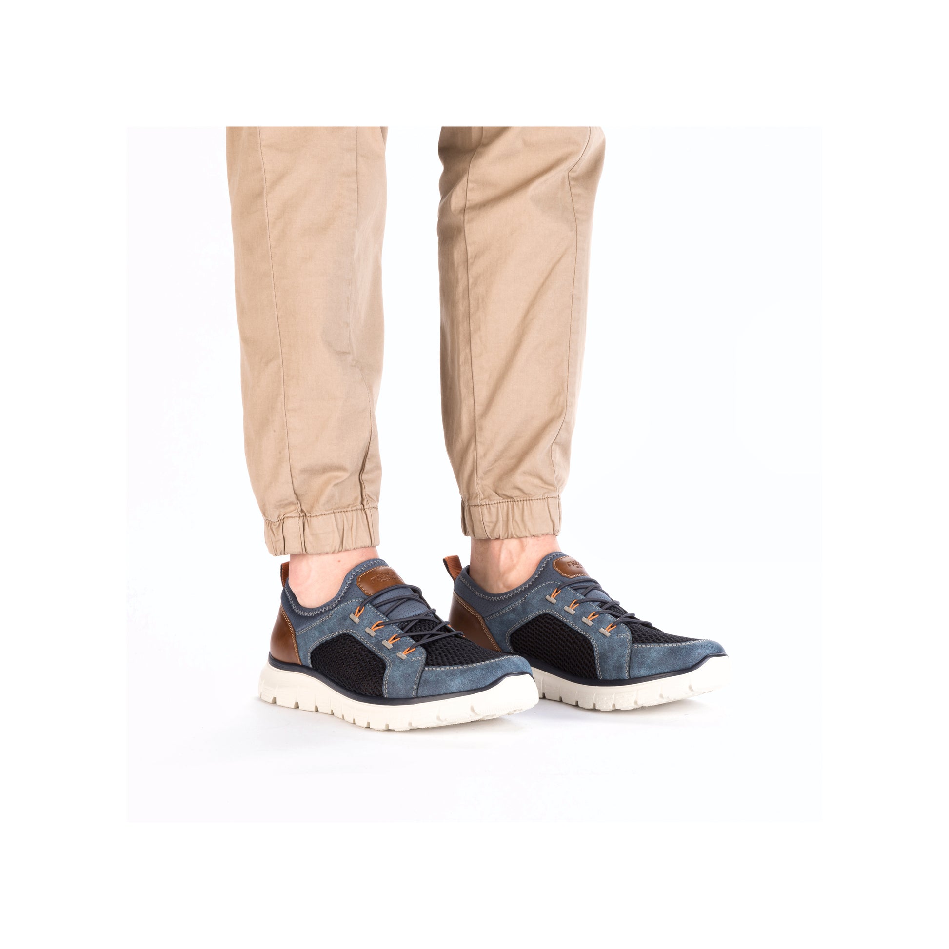 Blue Elasticated Shoes for Men | Rieker B6660-14